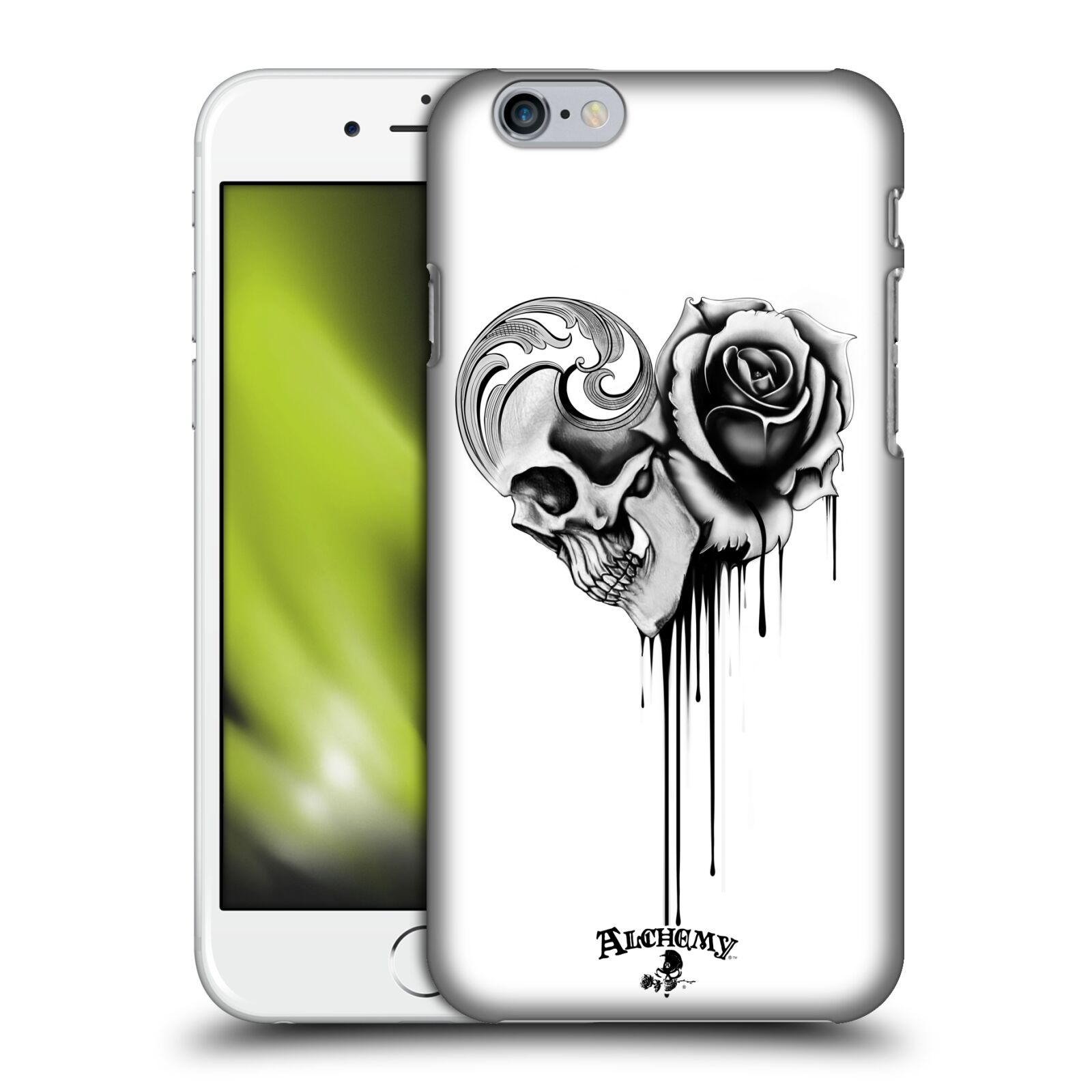 Obal na mobil Apple Iphone 6/6S - HEAD CASE - Alchemy Gothic - Lebka a růže