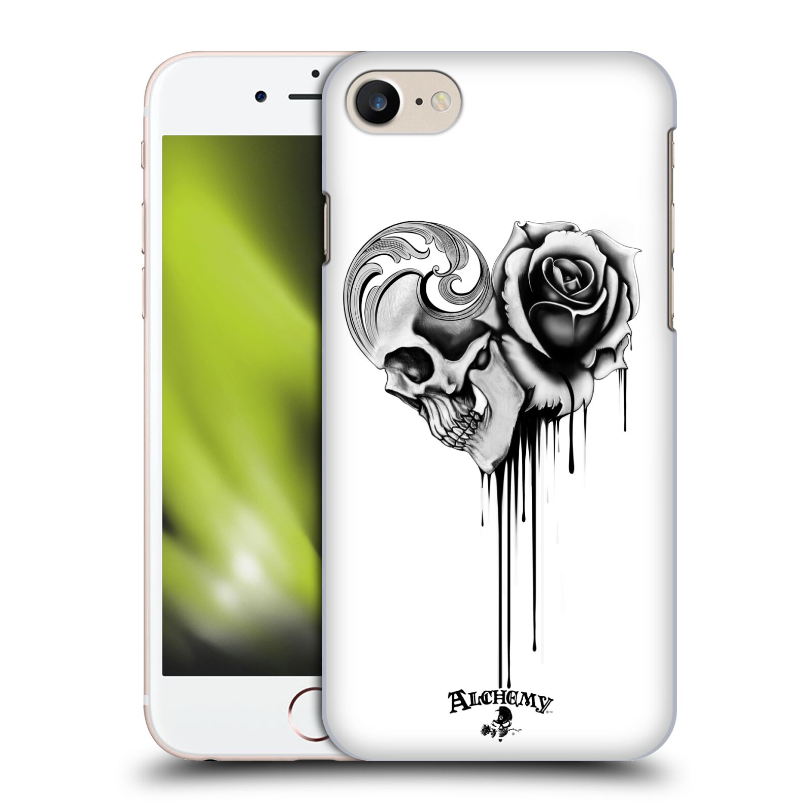 Obal na mobil Apple Iphone 7/8/SE2020 - HEAD CASE - Alchemy Gothic - Lebka a růže