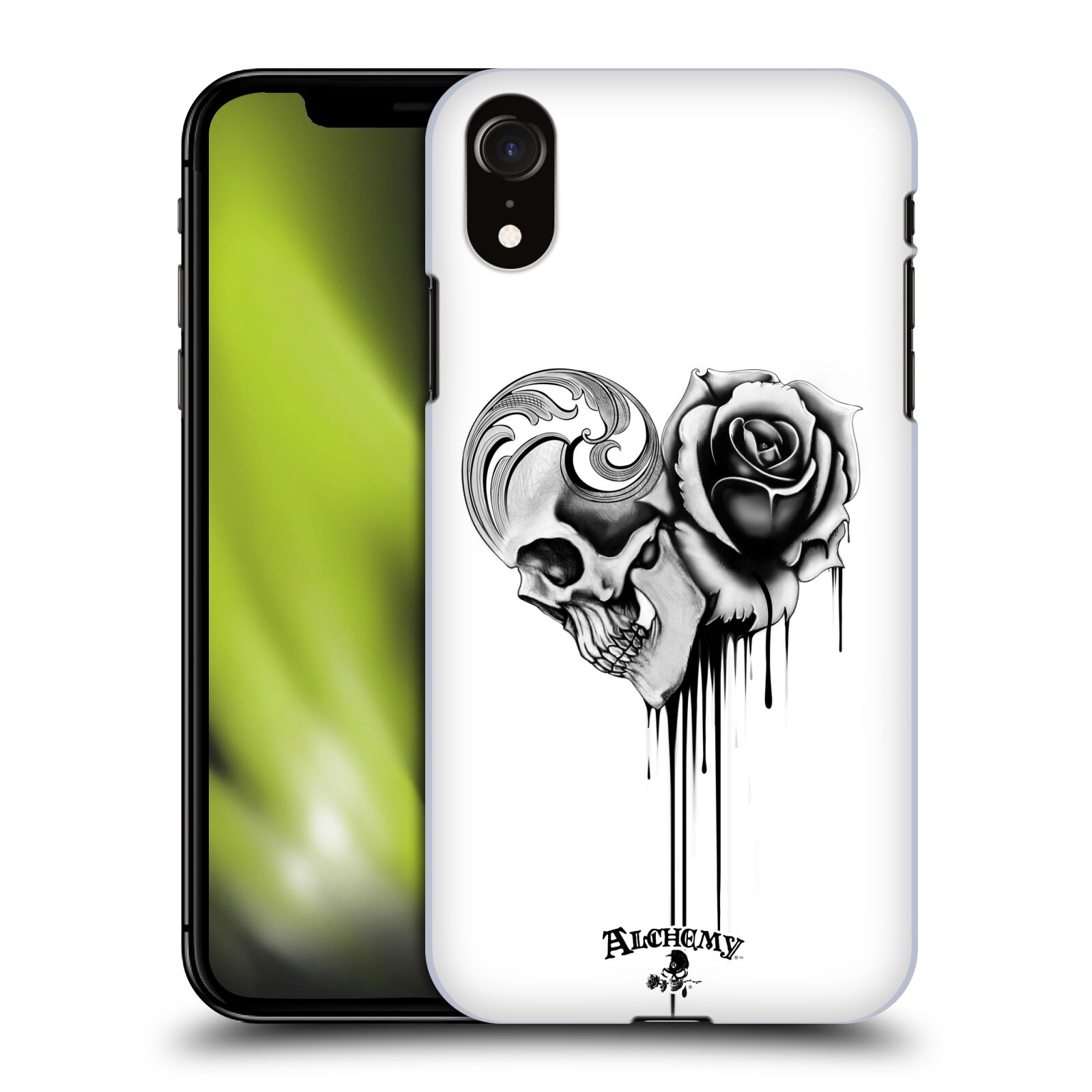 Obal na mobil Apple Iphone XR - HEAD CASE - Alchemy Gothic - Lebka a růže