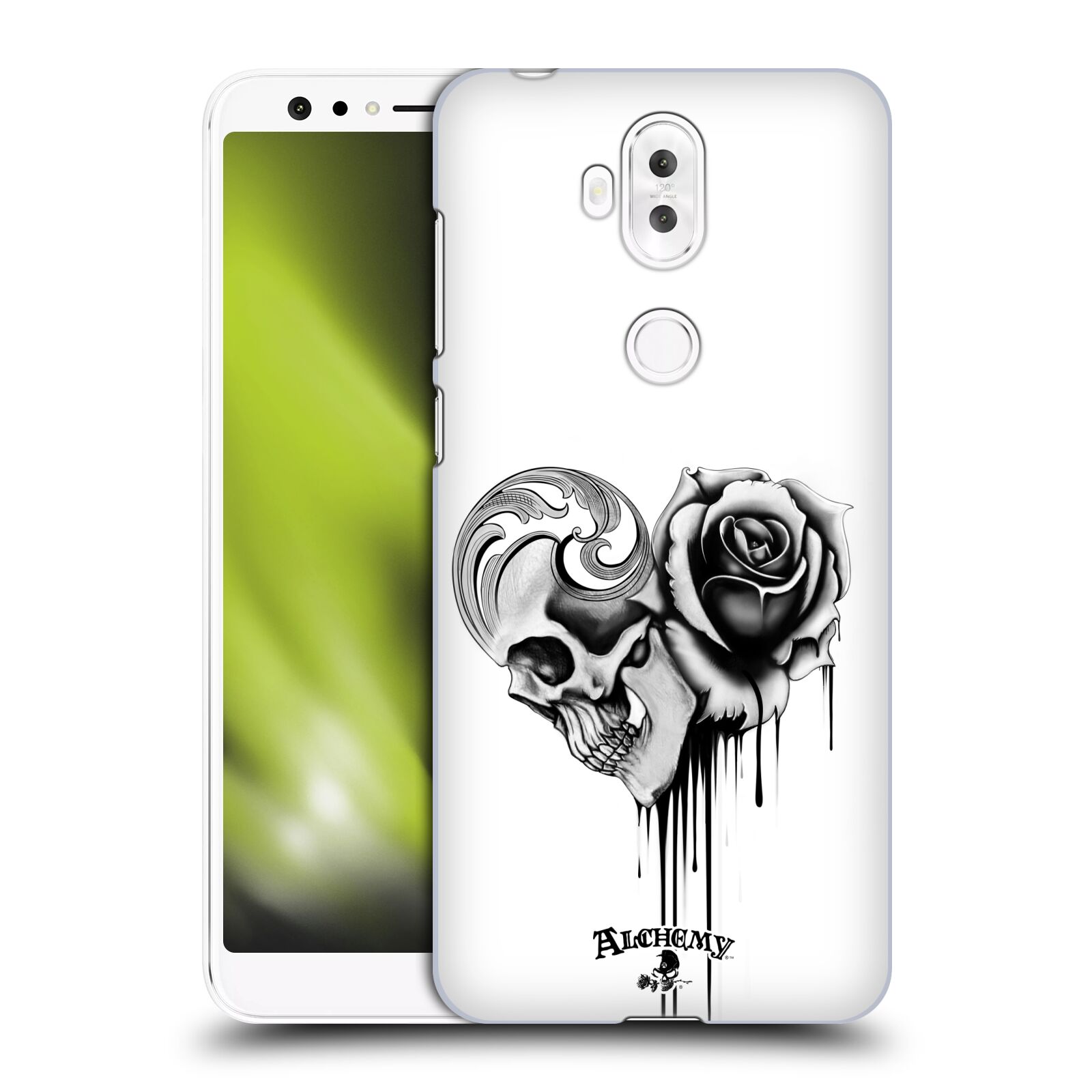 Obal na mobil Asus Zenfone 5 Lite ZC600KL - HEAD CASE - Alchemy Gothic - Lebka a růže