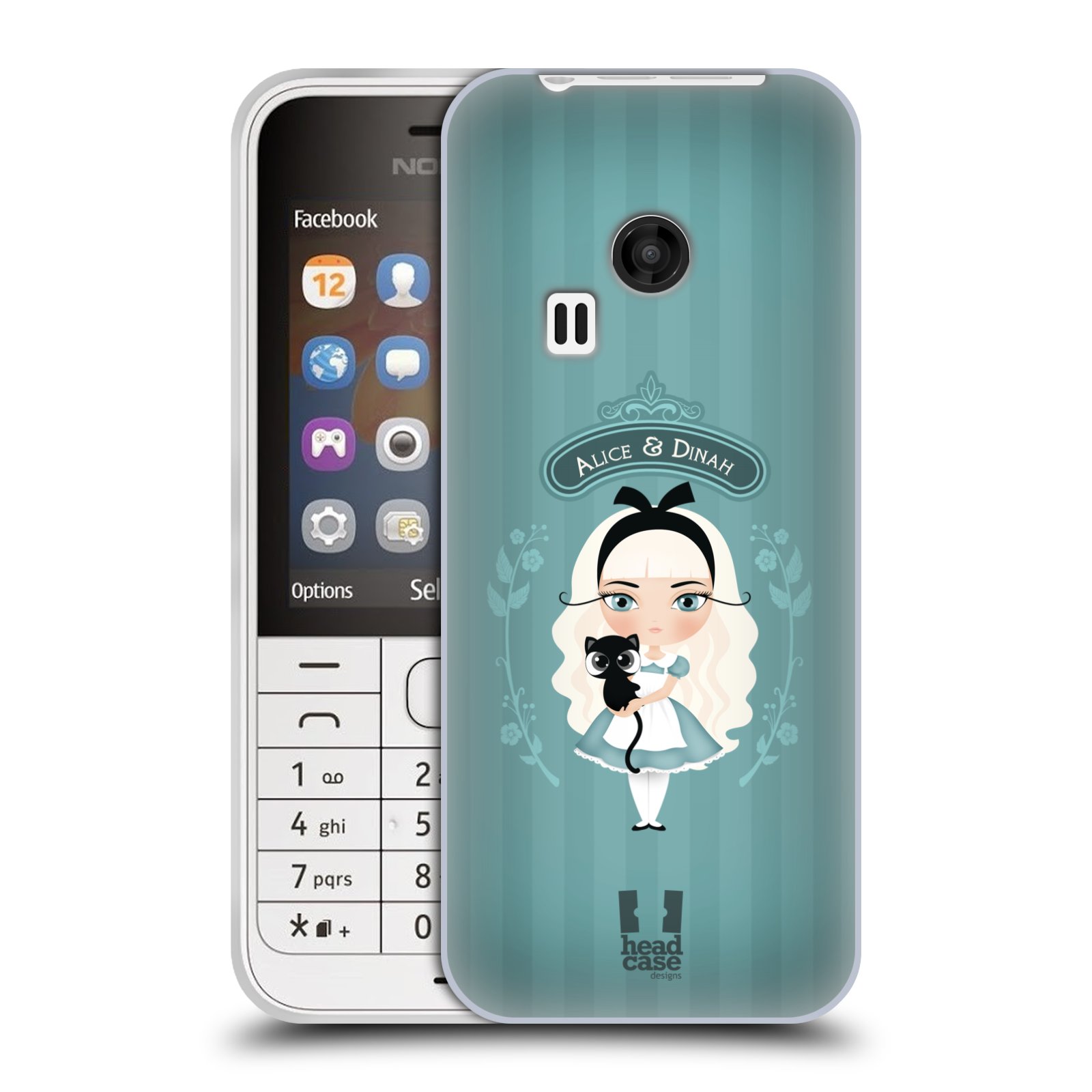 HEAD CASE silikonový obal na mobil NOKIA 220 / NOKIA 220 DUAL SIM vzor Alenka v říši divů Alenka
