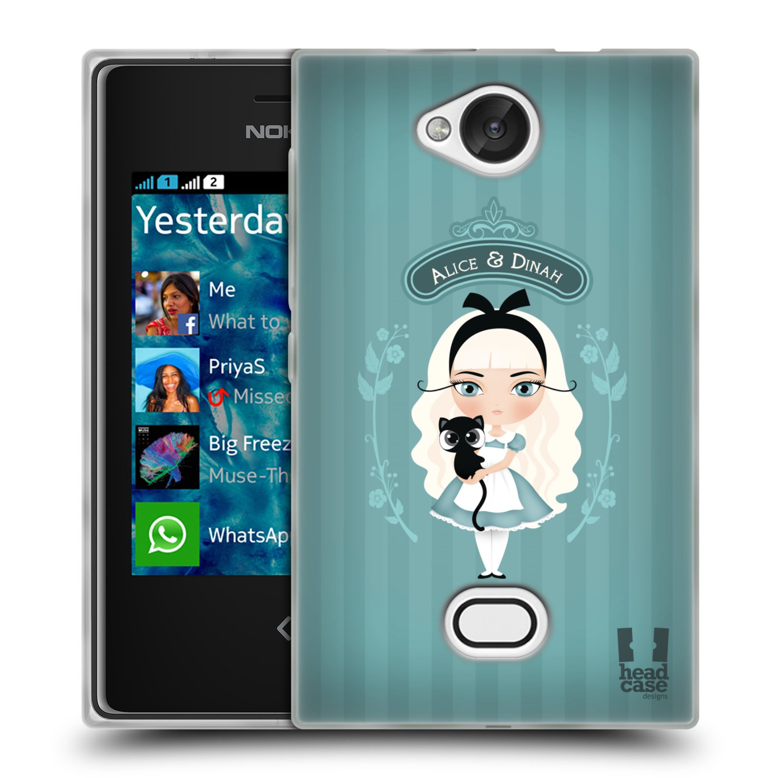 HEAD CASE silikonový obal na mobil NOKIA Asha 503 vzor Alenka v říši divů Alenka