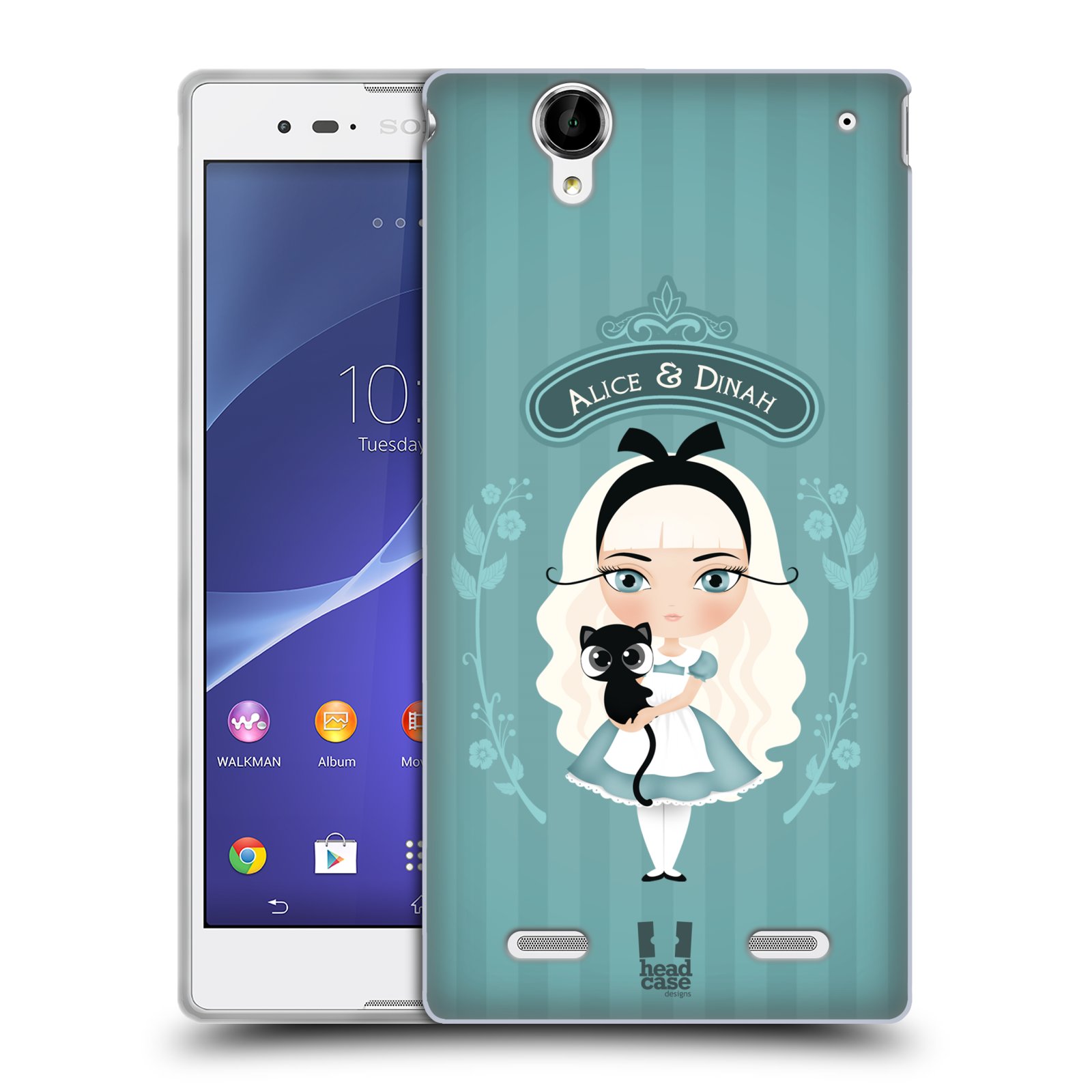 HEAD CASE silikonový obal na mobil Sony Xperia T2 Ultra/T2 Ultra DUAL SIM vzor Alenka v říši divů Alenka