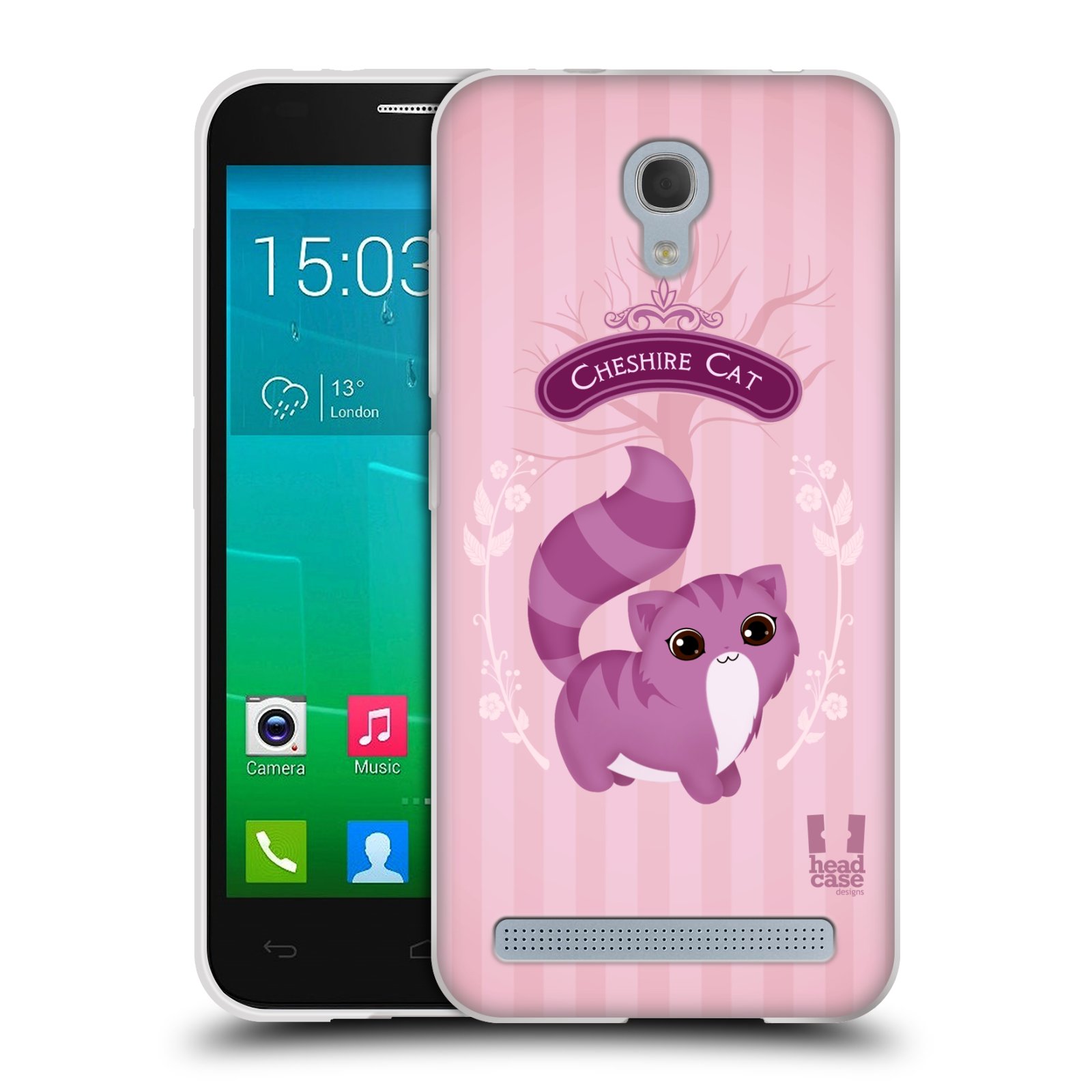 HEAD CASE silikonový obal na mobil Alcatel Idol 2 MINI S 6036Y vzor Alenka v říši divů kočička