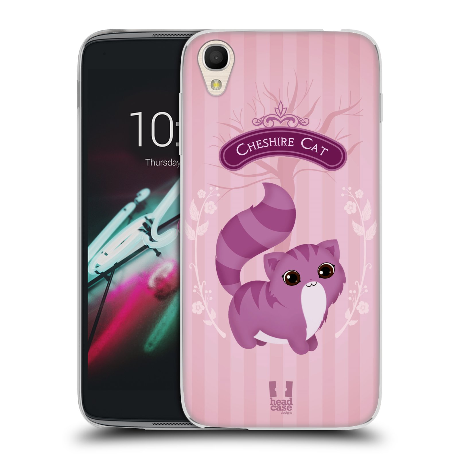 HEAD CASE silikonový obal na mobil Alcatel Idol 3 OT-6039Y (4.7) vzor Alenka v říši divů kočička