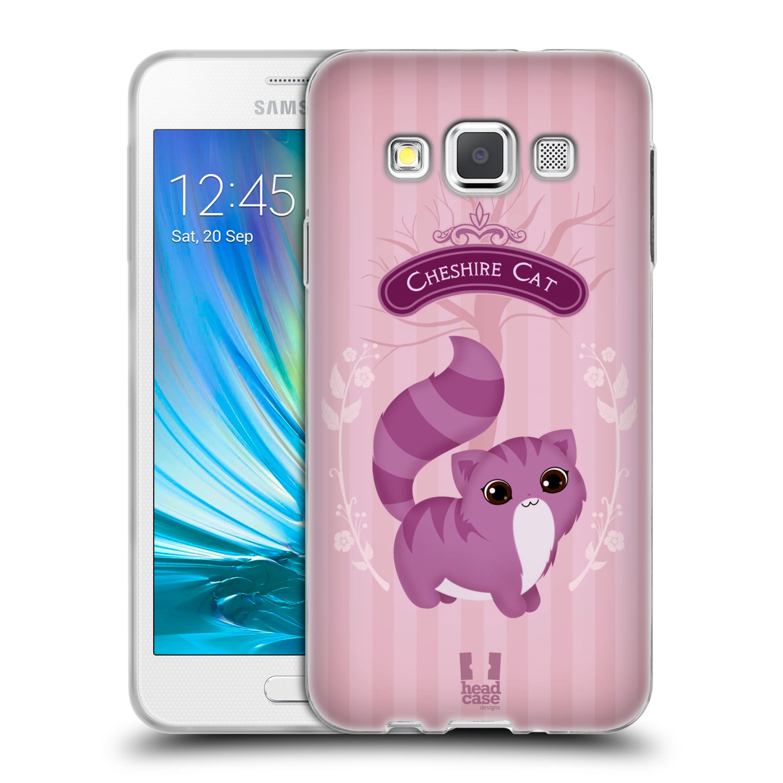 HEAD CASE silikonový obal na mobil Samsung Galaxy A3 vzor Alenka v říši divů kočička