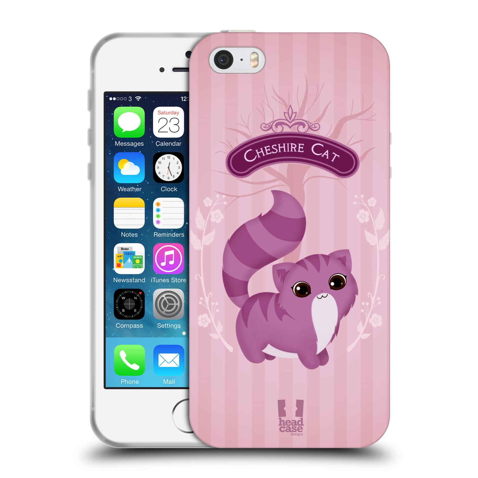 HEAD CASE silikonový obal na mobil Apple Iphone 5/5S vzor Alenka v říši divů kočička