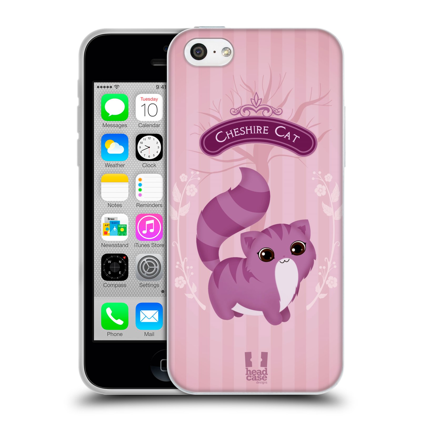 HEAD CASE silikonový obal na mobil Apple Iphone 5C vzor Alenka v říši divů kočička