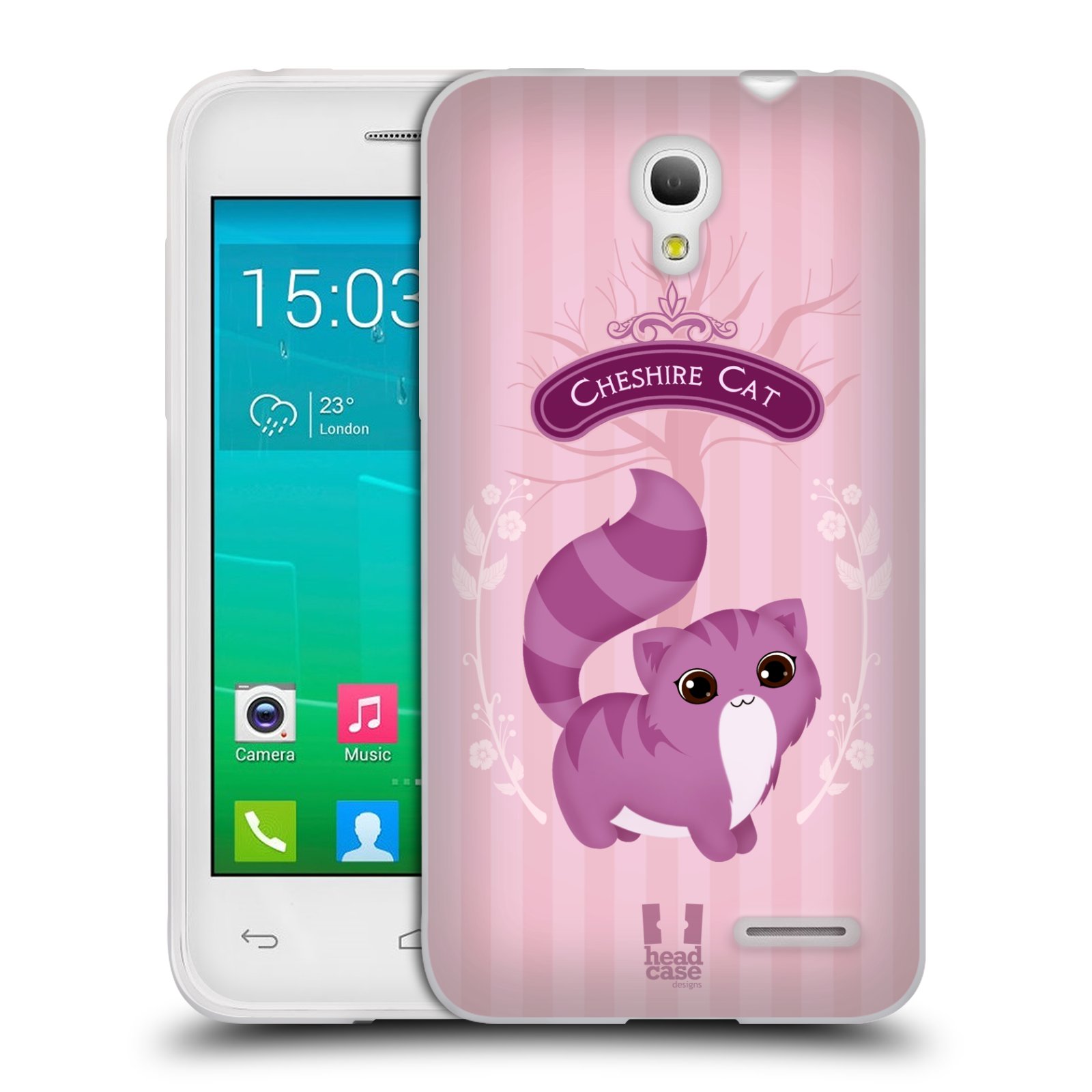 HEAD CASE silikonový obal na mobil Alcatel POP S3 OT-5050Y vzor Alenka v říši divů kočička