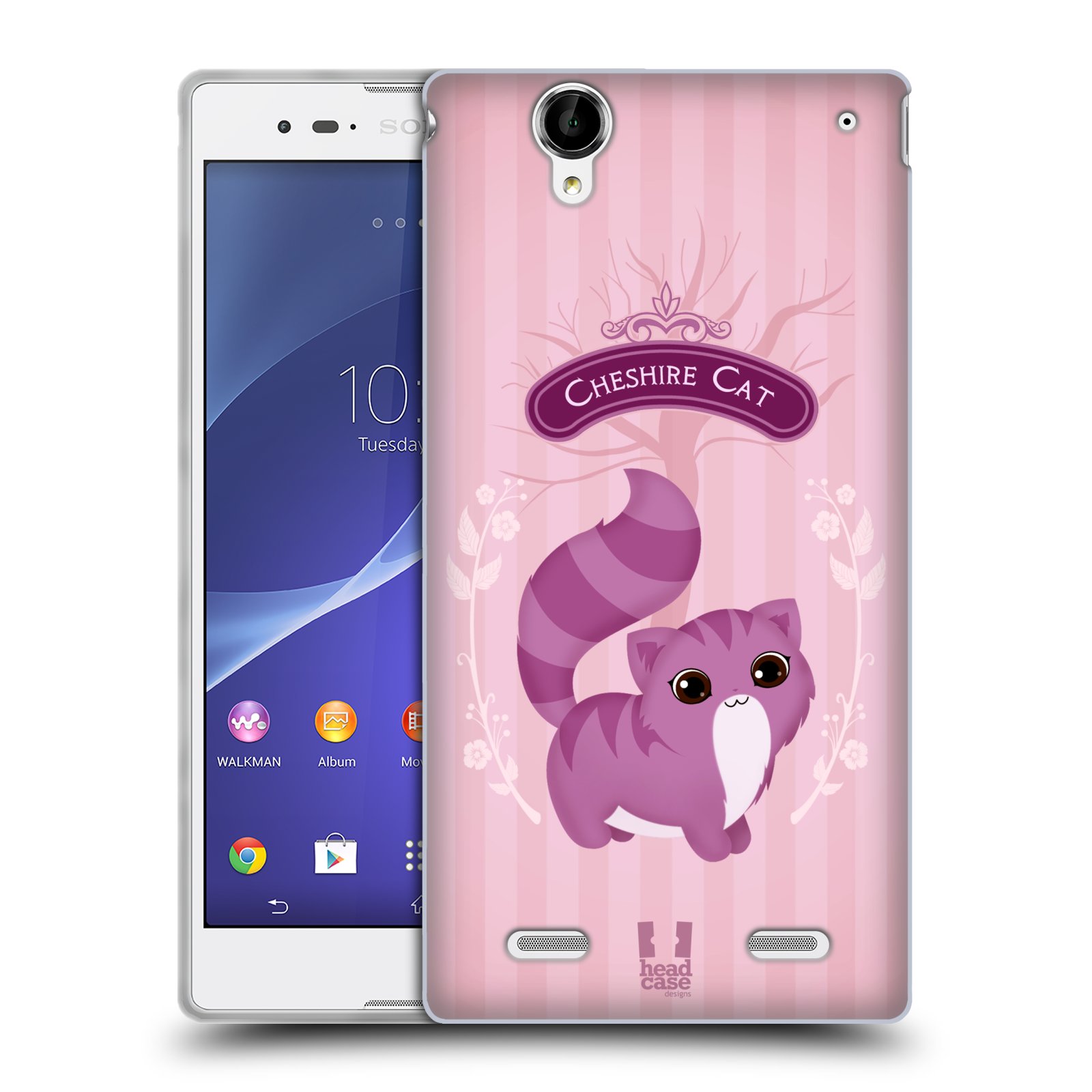HEAD CASE silikonový obal na mobil Sony Xperia T2 Ultra/T2 Ultra DUAL SIM vzor Alenka v říši divů kočička