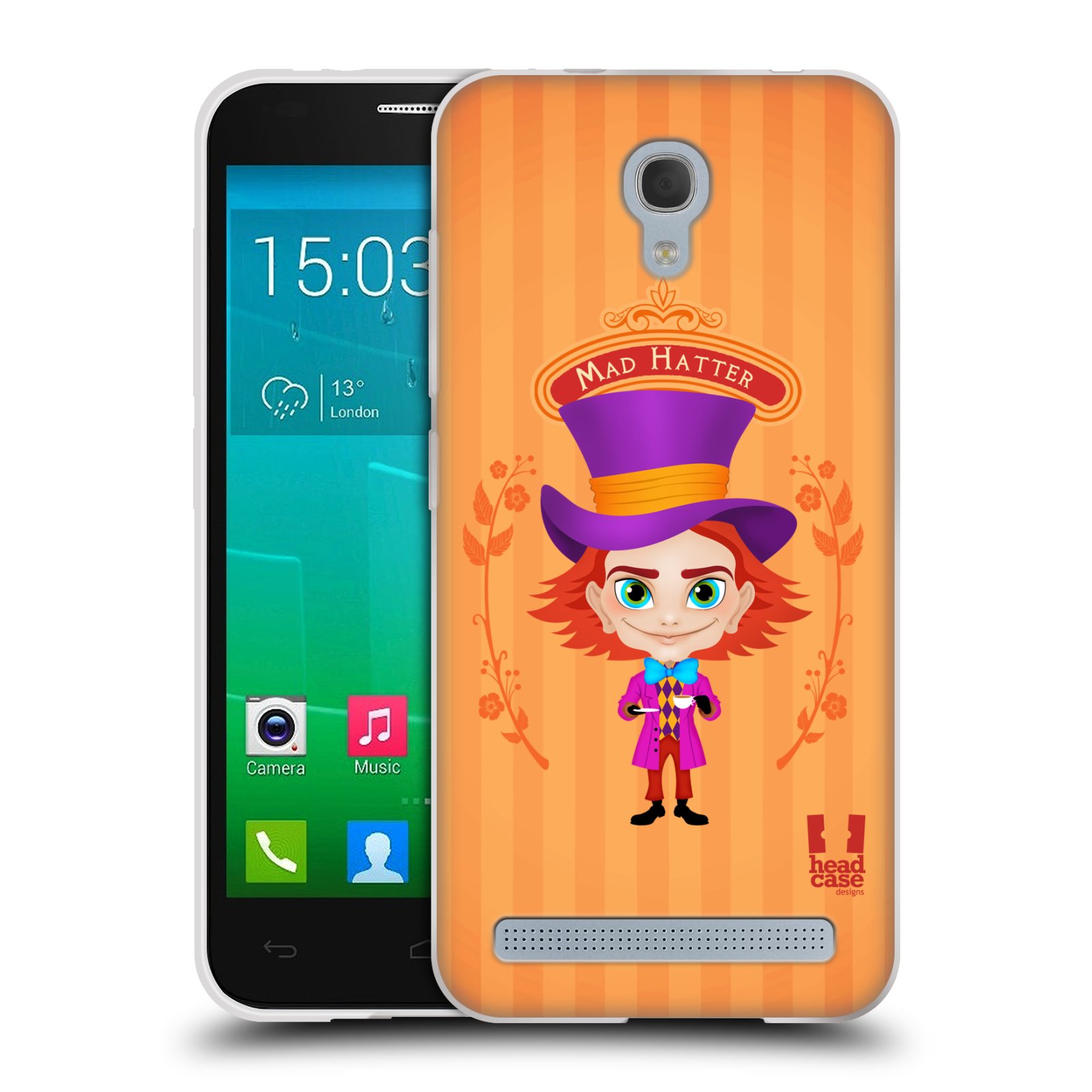 HEAD CASE silikonový obal na mobil Alcatel Idol 2 MINI S 6036Y vzor Alenka v říši divů buřinka