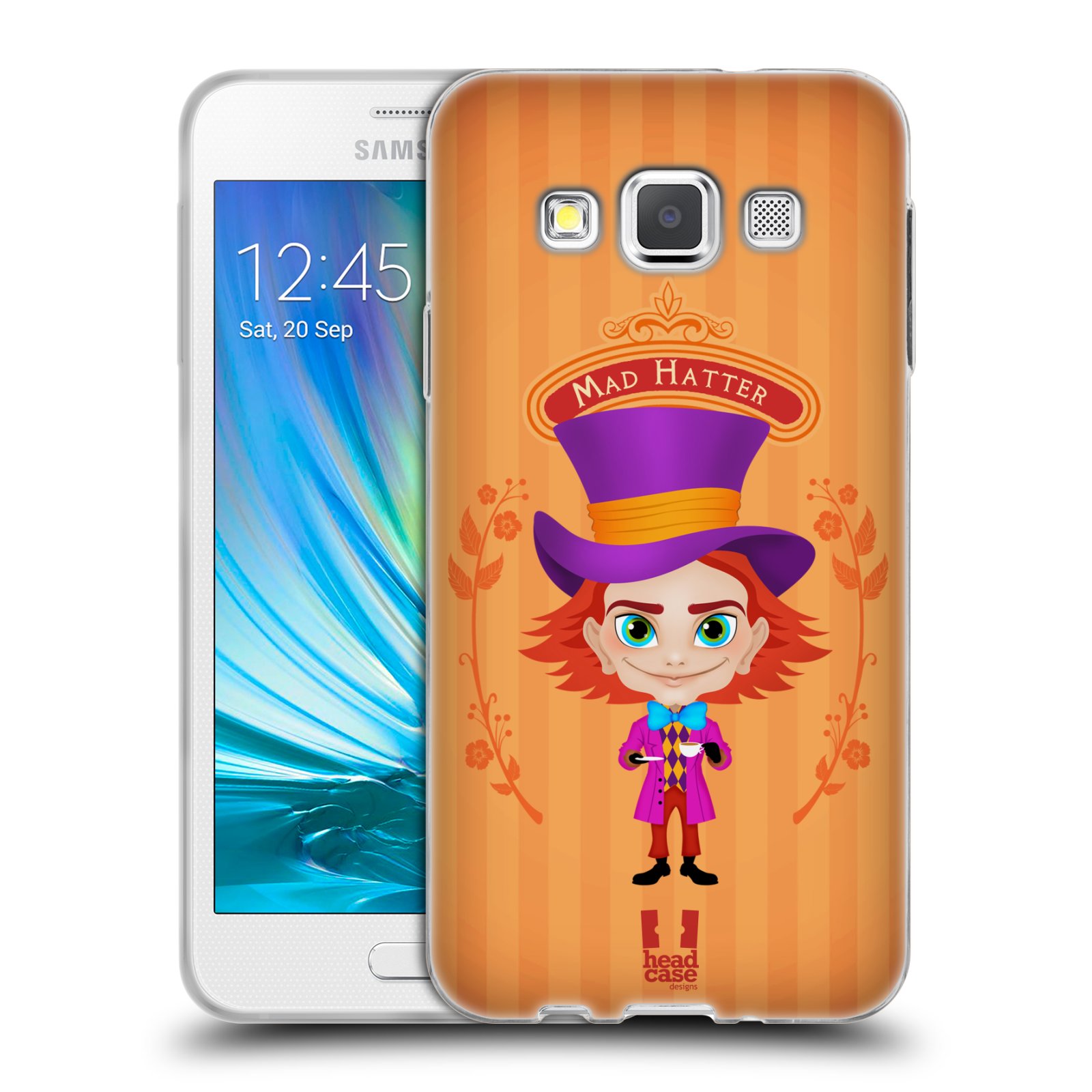 HEAD CASE silikonový obal na mobil Samsung Galaxy A3 vzor Alenka v říši divů buřinka