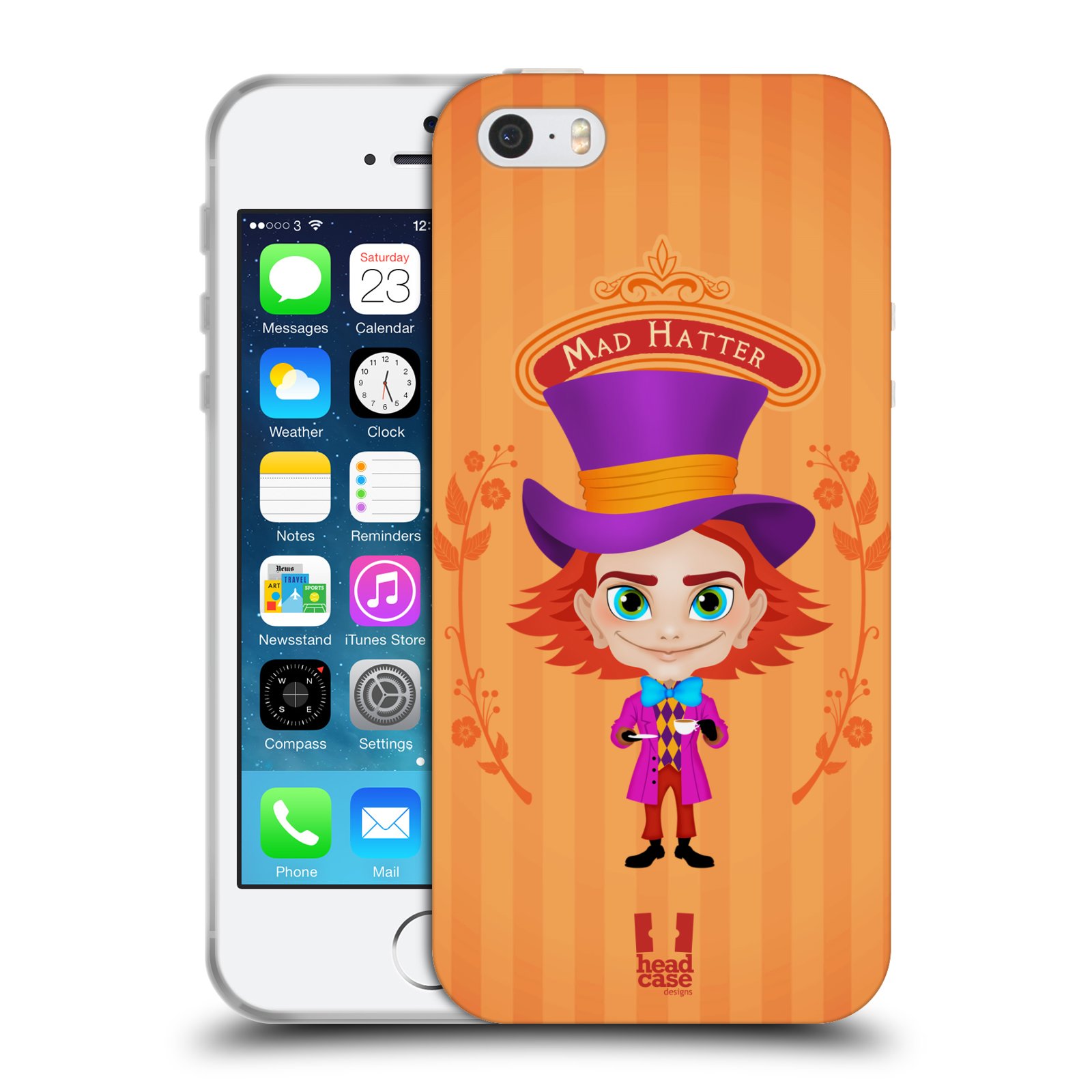 HEAD CASE silikonový obal na mobil Apple Iphone 5/5S vzor Alenka v říši divů buřinka