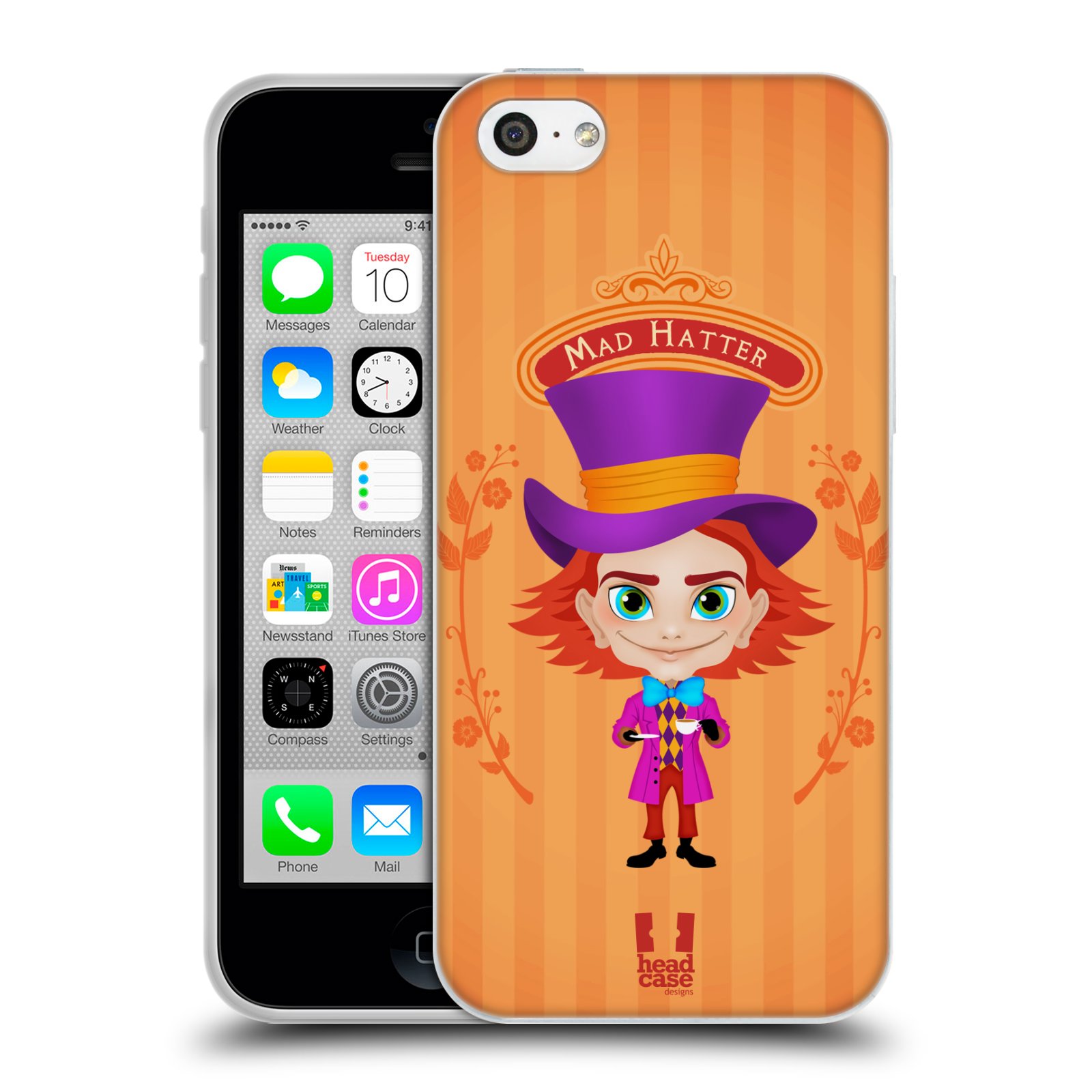 HEAD CASE silikonový obal na mobil Apple Iphone 5C vzor Alenka v říši divů buřinka