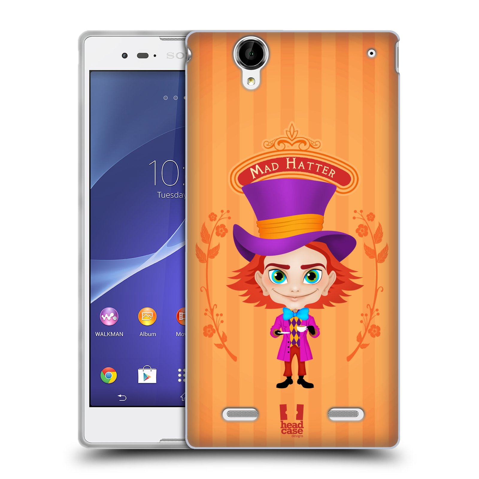 HEAD CASE silikonový obal na mobil Sony Xperia T2 Ultra/T2 Ultra DUAL SIM vzor Alenka v říši divů buřinka