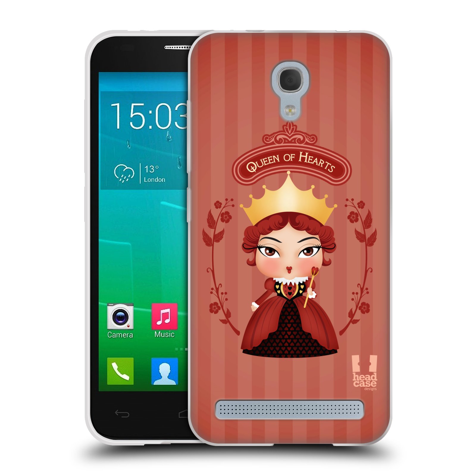 HEAD CASE silikonový obal na mobil Alcatel Idol 2 MINI S 6036Y vzor Alenka v říši divů královna
