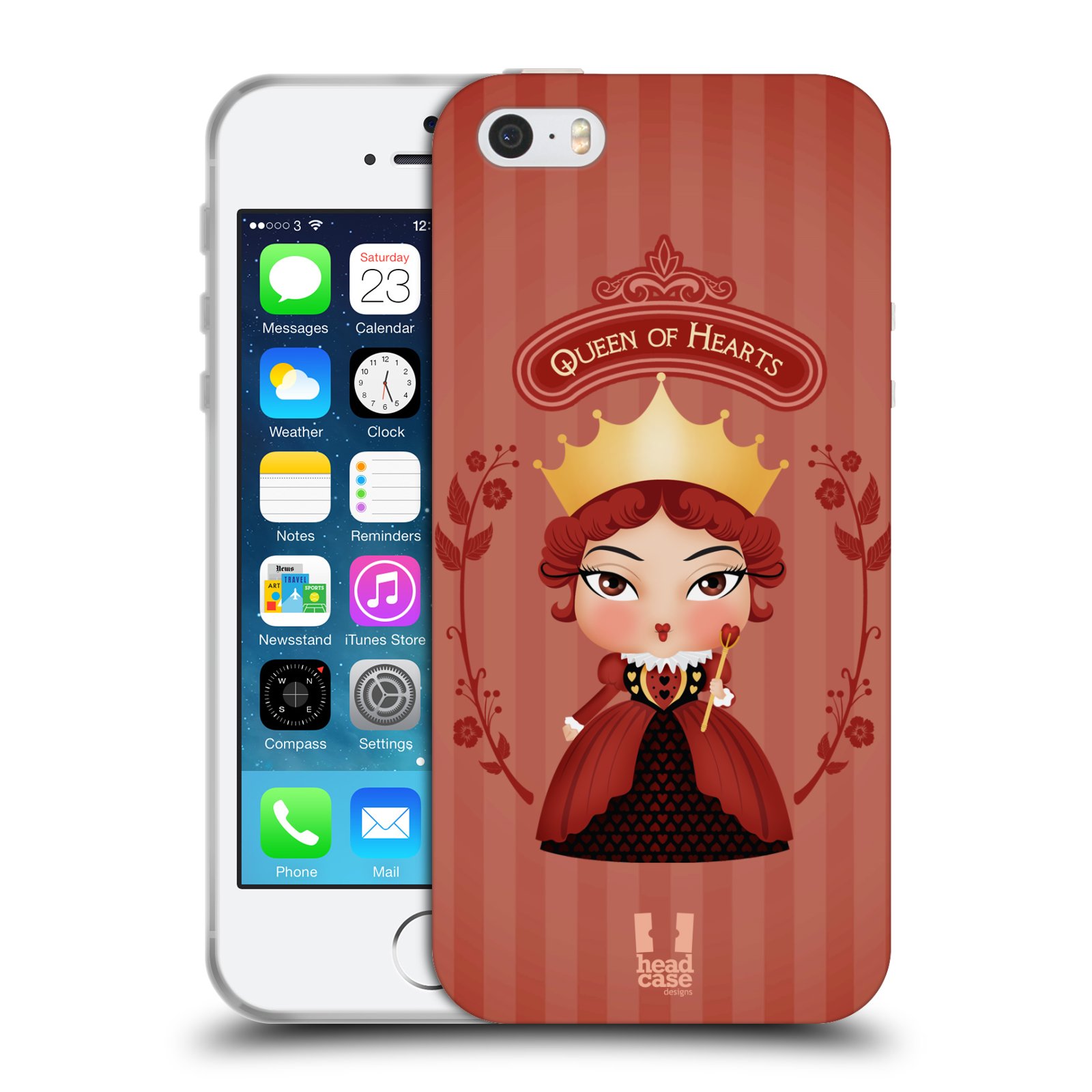 HEAD CASE silikonový obal na mobil Apple Iphone 5/5S vzor Alenka v říši divů královna