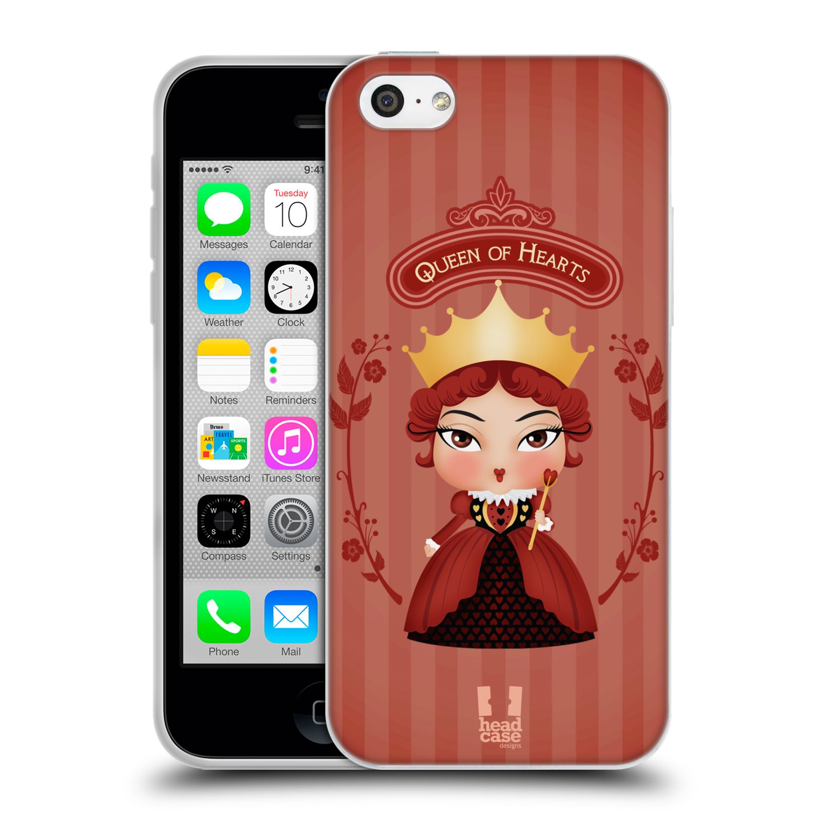 HEAD CASE silikonový obal na mobil Apple Iphone 5C vzor Alenka v říši divů královna