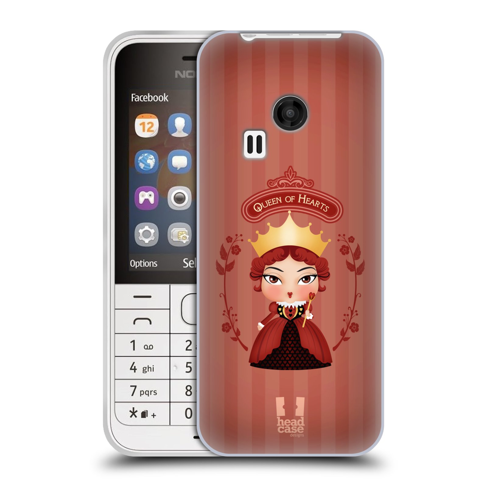 HEAD CASE silikonový obal na mobil NOKIA 220 / NOKIA 220 DUAL SIM vzor Alenka v říši divů královna