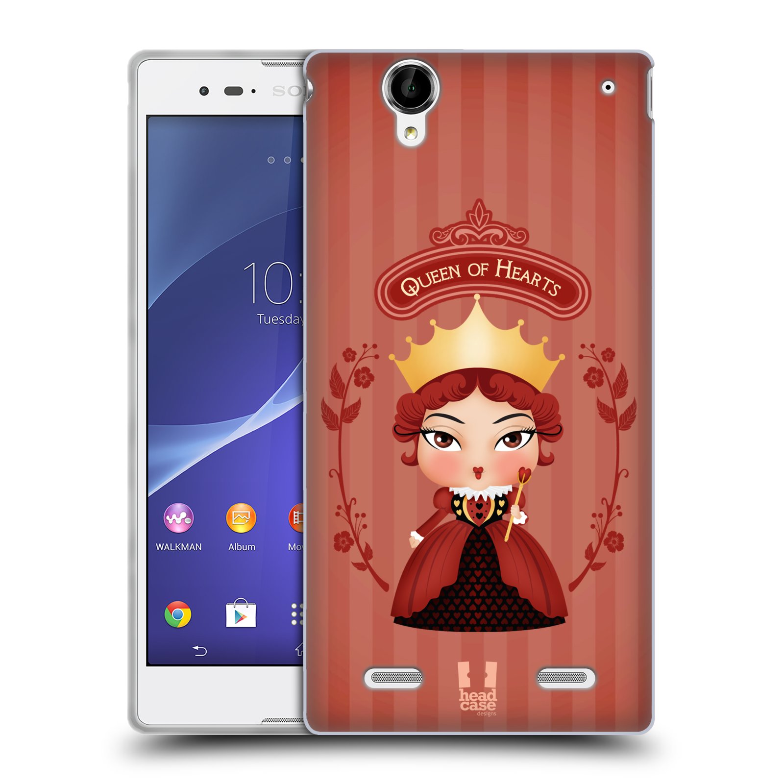 HEAD CASE silikonový obal na mobil Sony Xperia T2 Ultra/T2 Ultra DUAL SIM vzor Alenka v říši divů královna