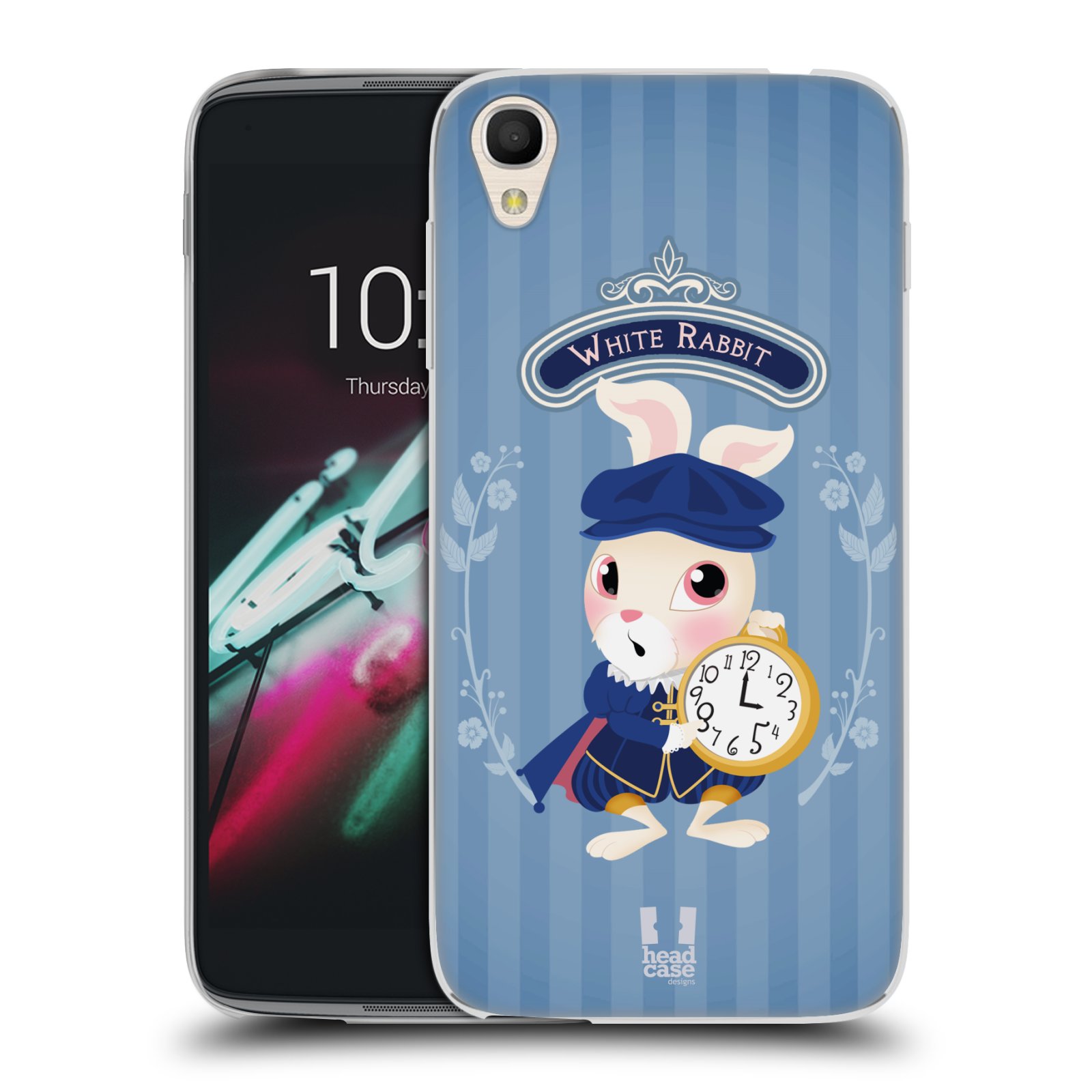 HEAD CASE silikonový obal na mobil Alcatel Idol 3 OT-6039Y (4.7) vzor Alenka v říši divů králíček