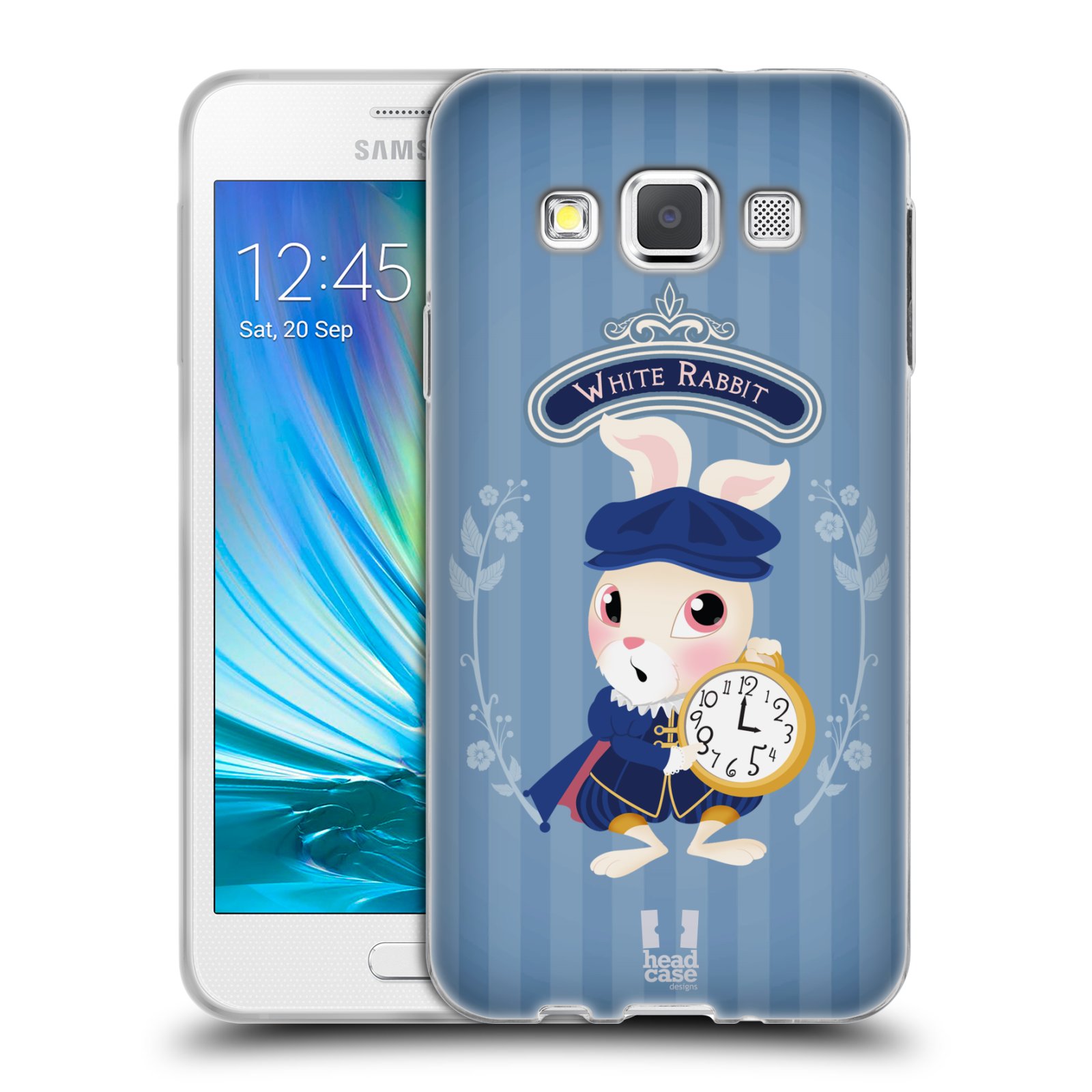HEAD CASE silikonový obal na mobil Samsung Galaxy A3 vzor Alenka v říši divů králíček