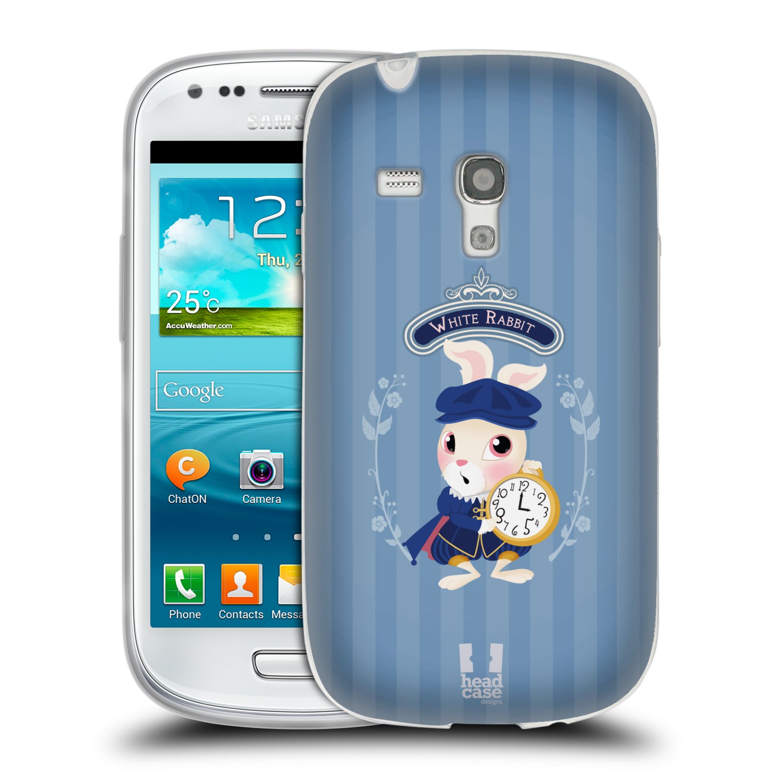 HEAD CASE silikonový obal na mobil Samsung Galaxy S3 MINI i8190 vzor Alenka v říši divů králíček