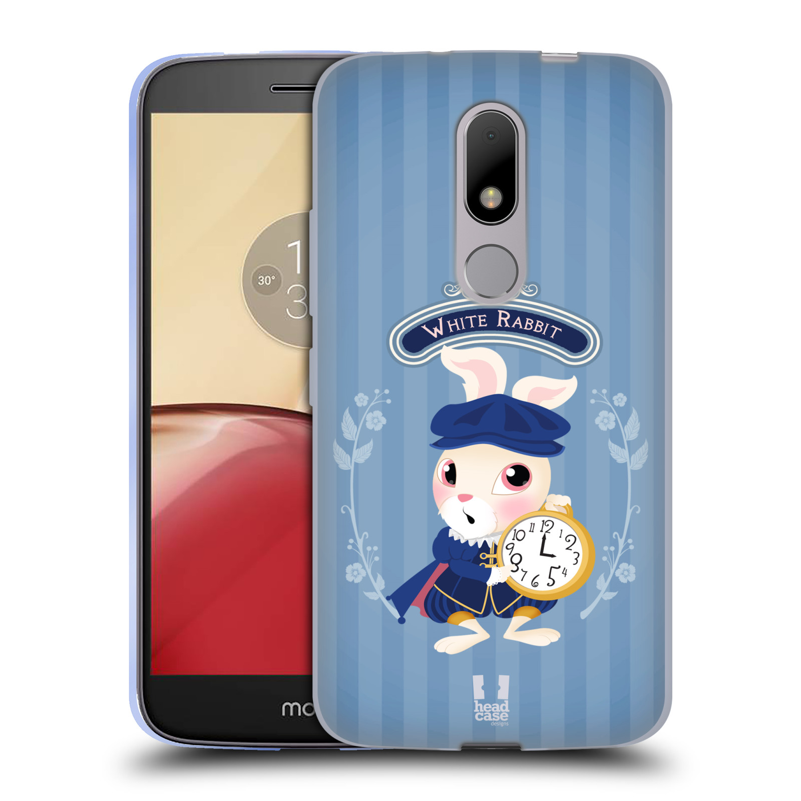 HEAD CASE silikonový obal na mobil Lenovo Moto M vzor Alenka v říši divů králíček