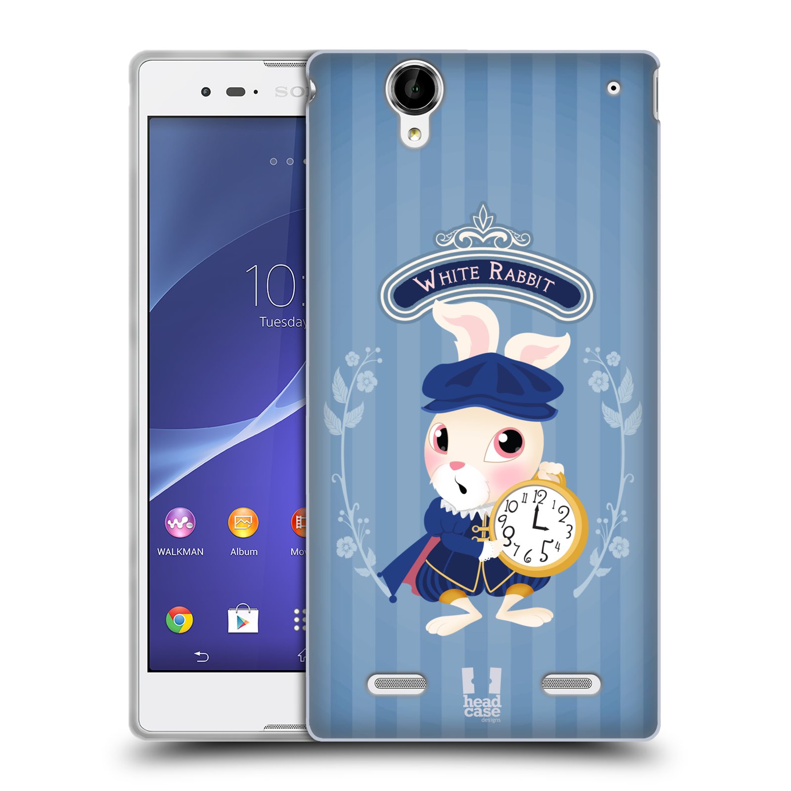 HEAD CASE silikonový obal na mobil Sony Xperia T2 Ultra/T2 Ultra DUAL SIM vzor Alenka v říši divů králíček