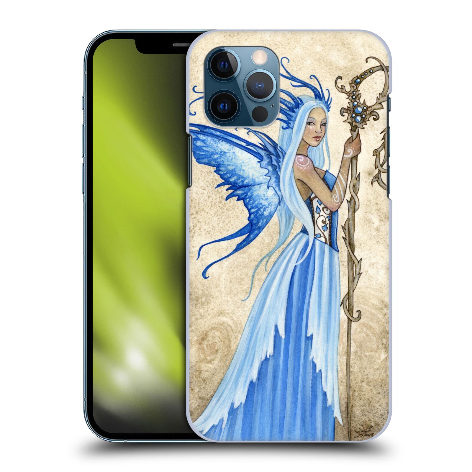 Zadní obal pro mobil Apple iPhone 12 / iPhone 12 Pro - HEAD CASE - Amy Brown - modrá bohyně