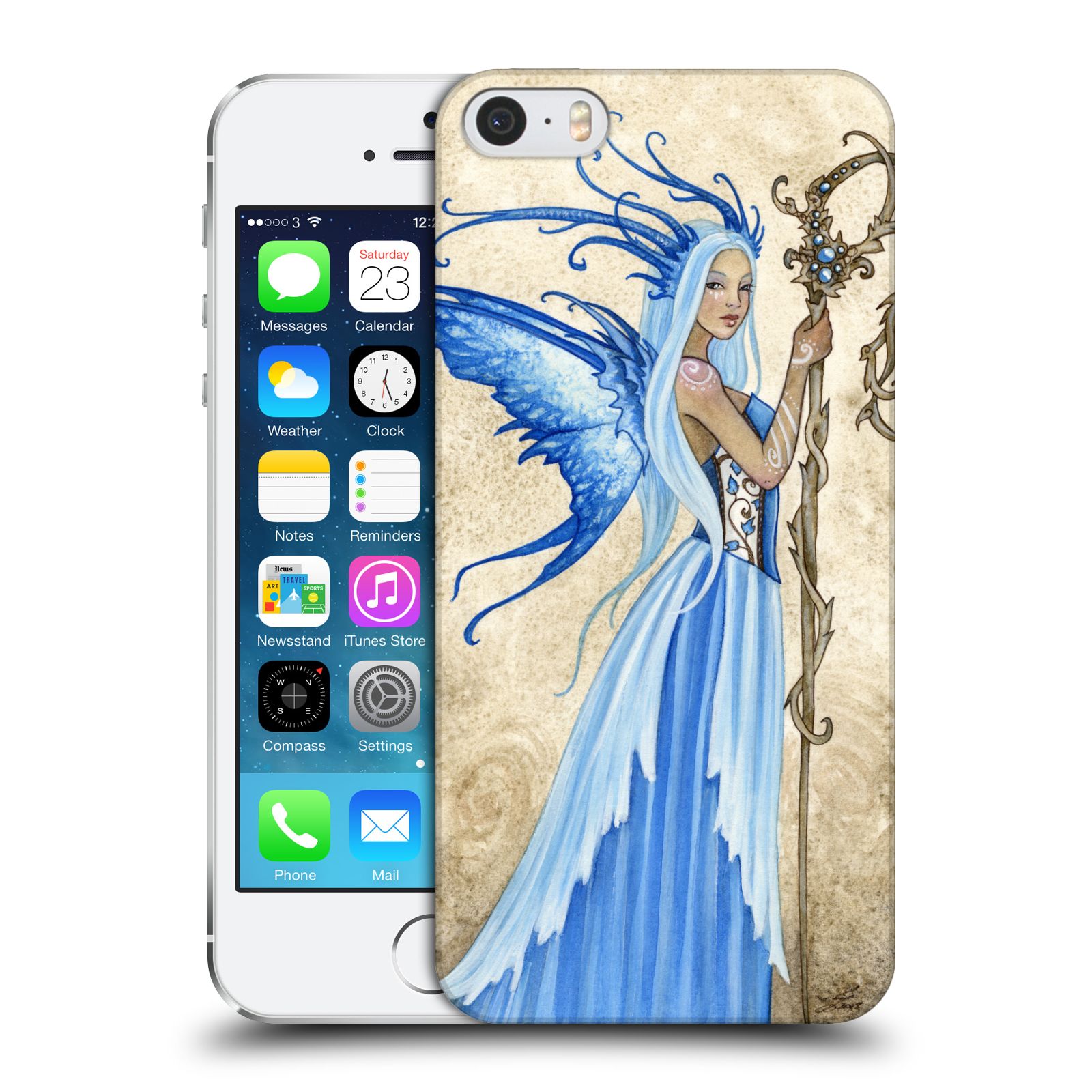 Zadní obal pro mobil Apple Iphone 5/5S/SE 2015 - HEAD CASE - Amy Brown - modrá bohyně