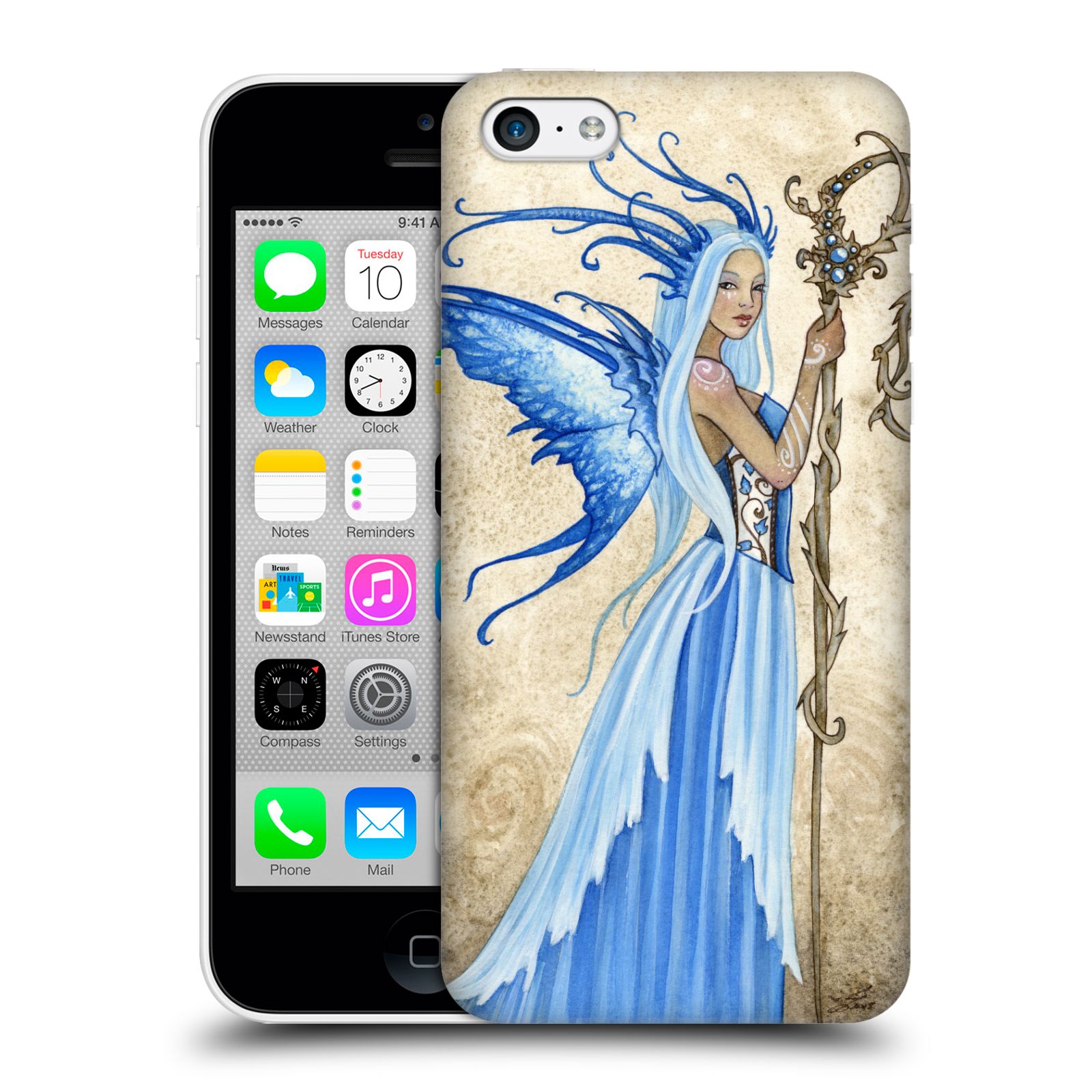 Zadní obal pro mobil Apple Iphone 5C - HEAD CASE - Amy Brown - modrá bohyně