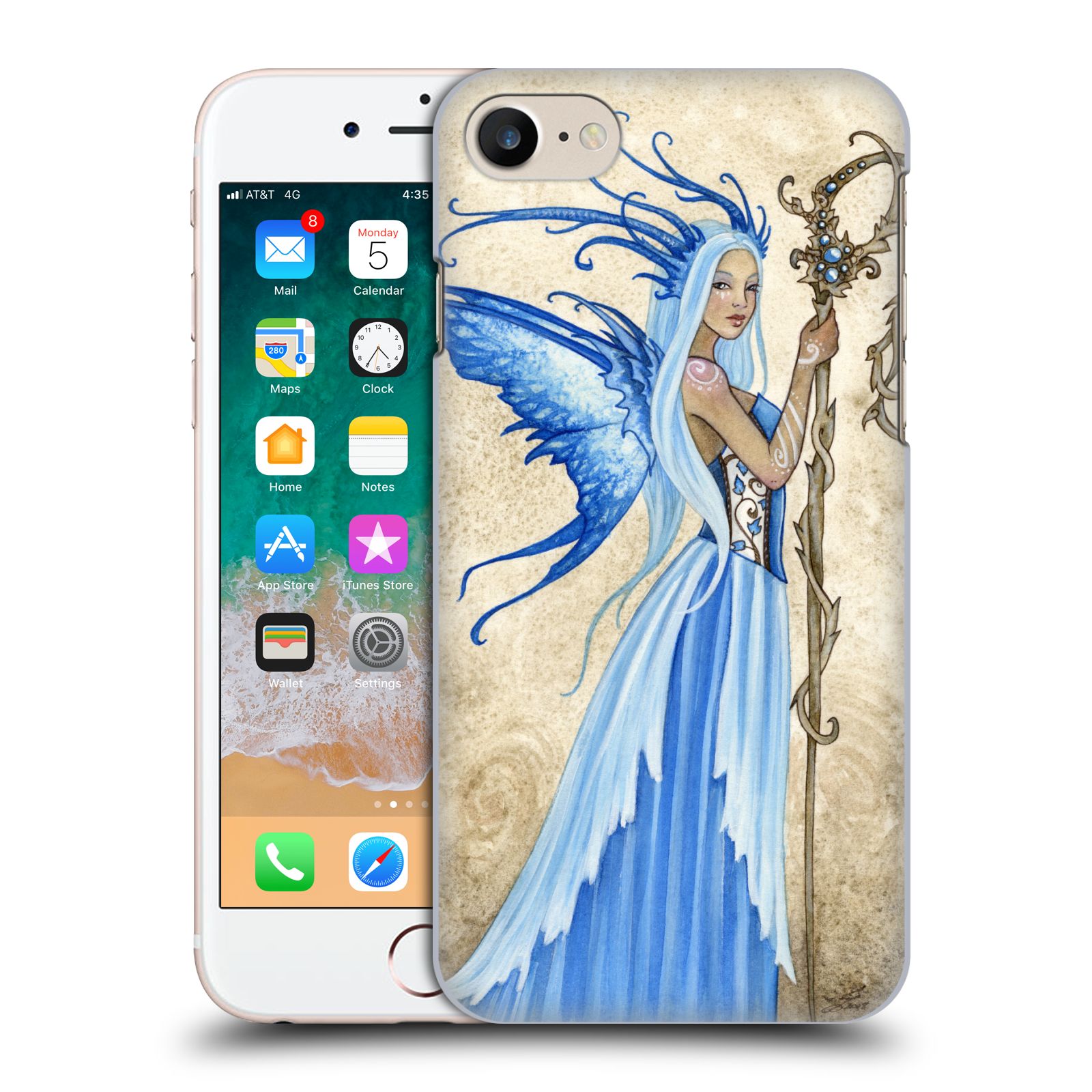 Zadní obal pro mobil Apple Iphone 7/8/SE2020 - HEAD CASE - Amy Brown - modrá bohyně