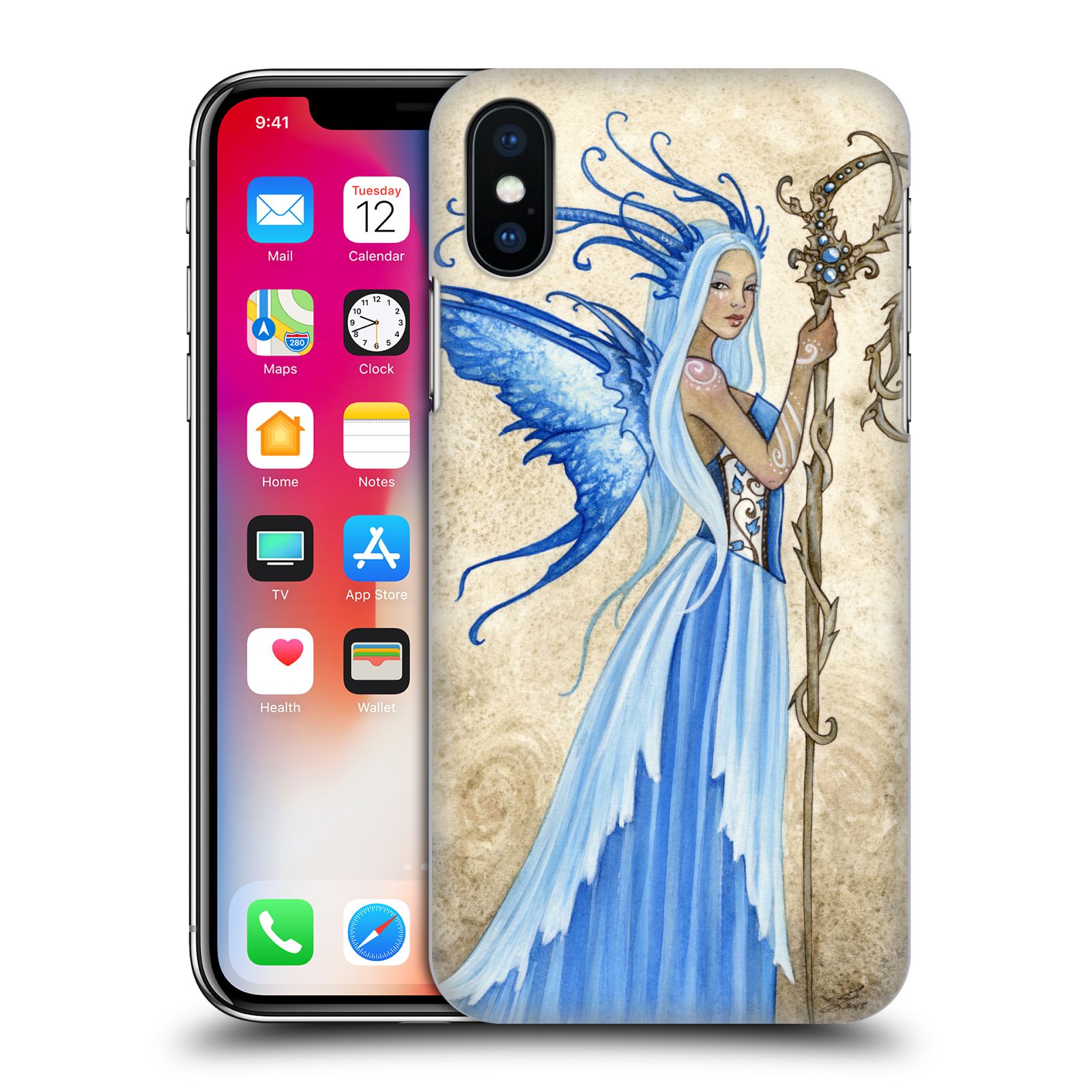 Zadní obal pro mobil Apple Iphone X / XS - HEAD CASE - Amy Brown - modrá bohyně