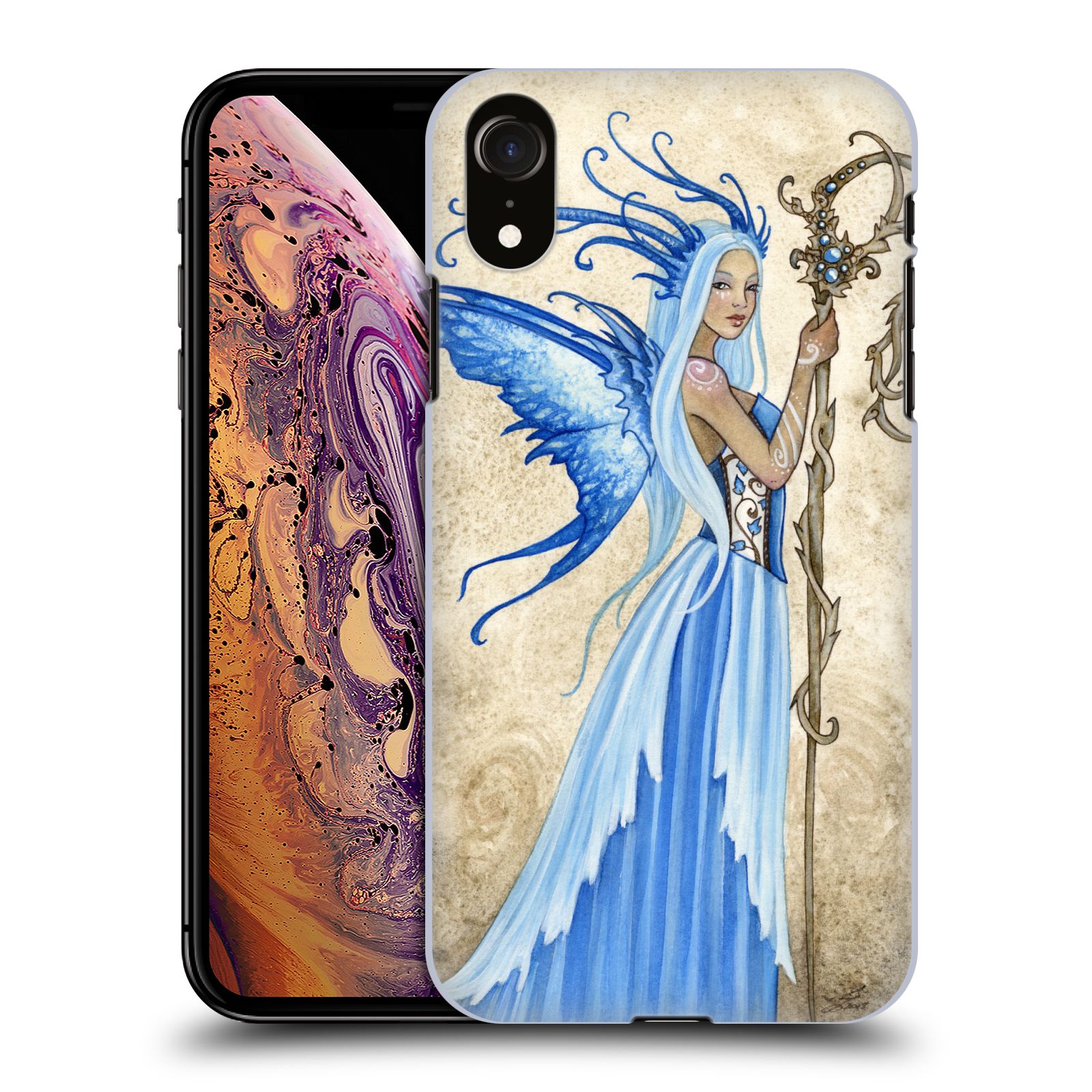 Zadní obal pro mobil Apple Iphone XR - HEAD CASE - Amy Brown - modrá bohyně