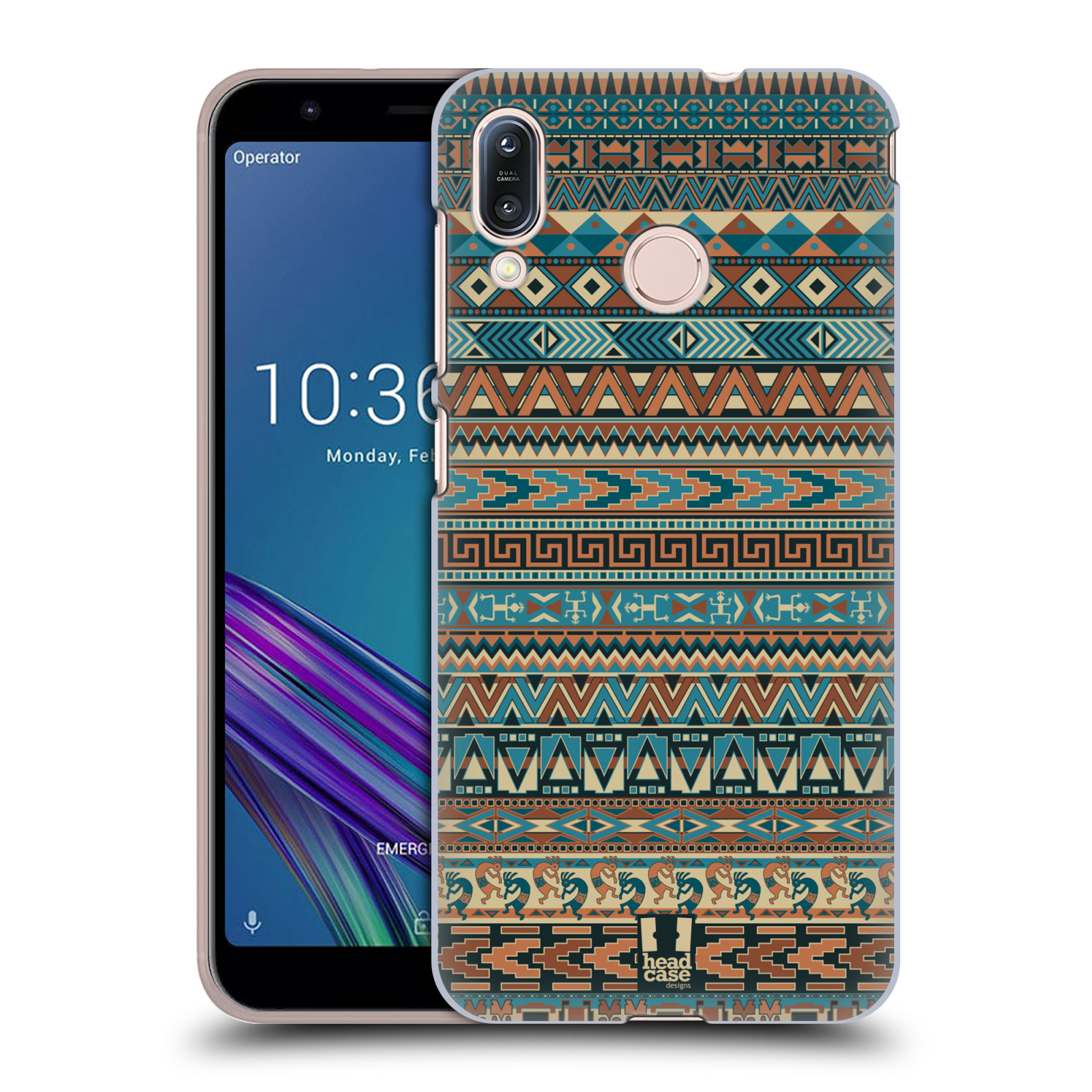 Pouzdro na mobil Asus Zenfone Max M1 (ZB555KL) - HEAD CASE - vzor Indiánský vzor MODRÁ