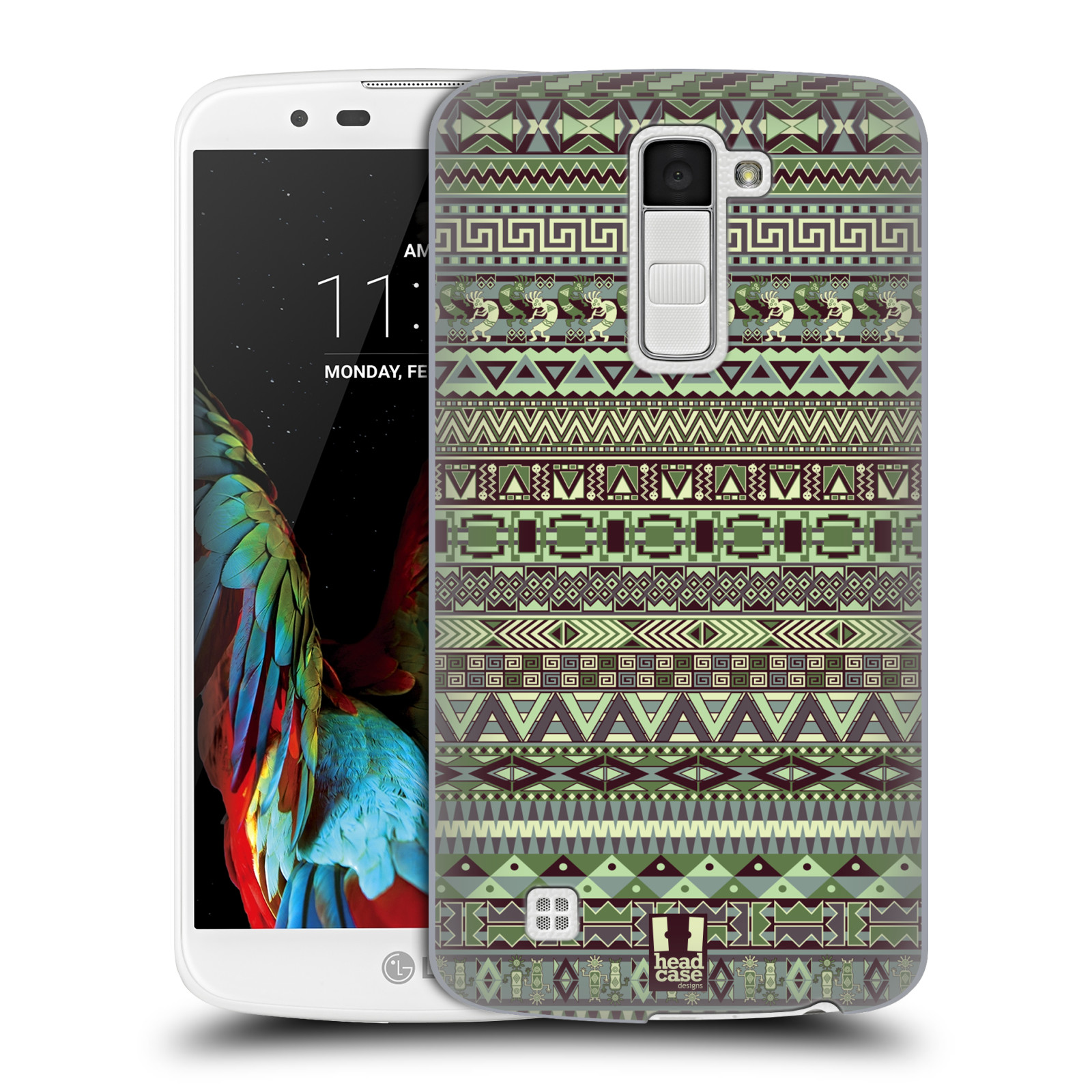 HEAD CASE plastový obal na mobil LG K10 vzor Indiánský vzor ZELENÁ
