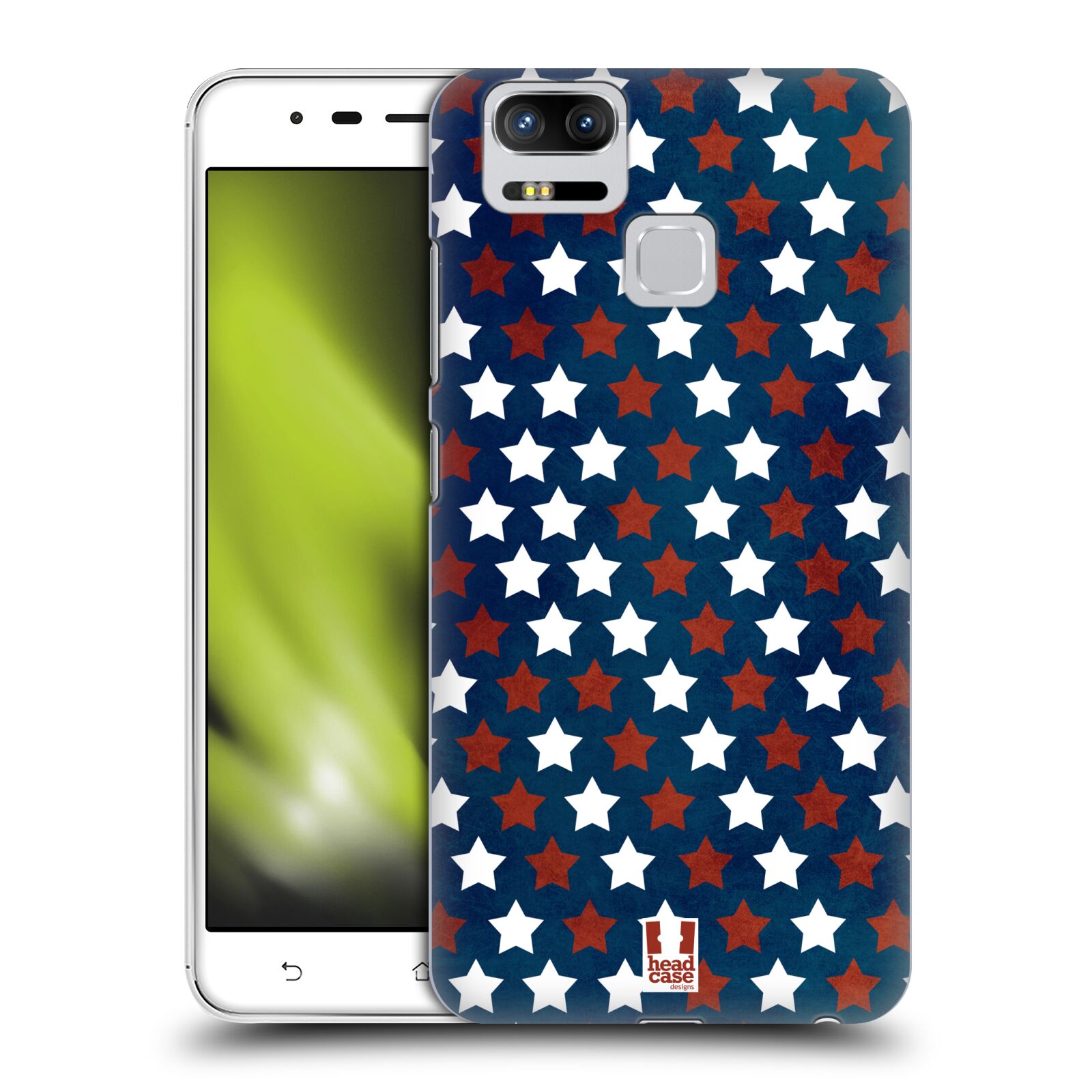 HEAD CASE plastový obal na mobil Asus Zenfone 3 Zoom ZE553KL vzor USA VLAJKA HVĚZDY V MODRÉM