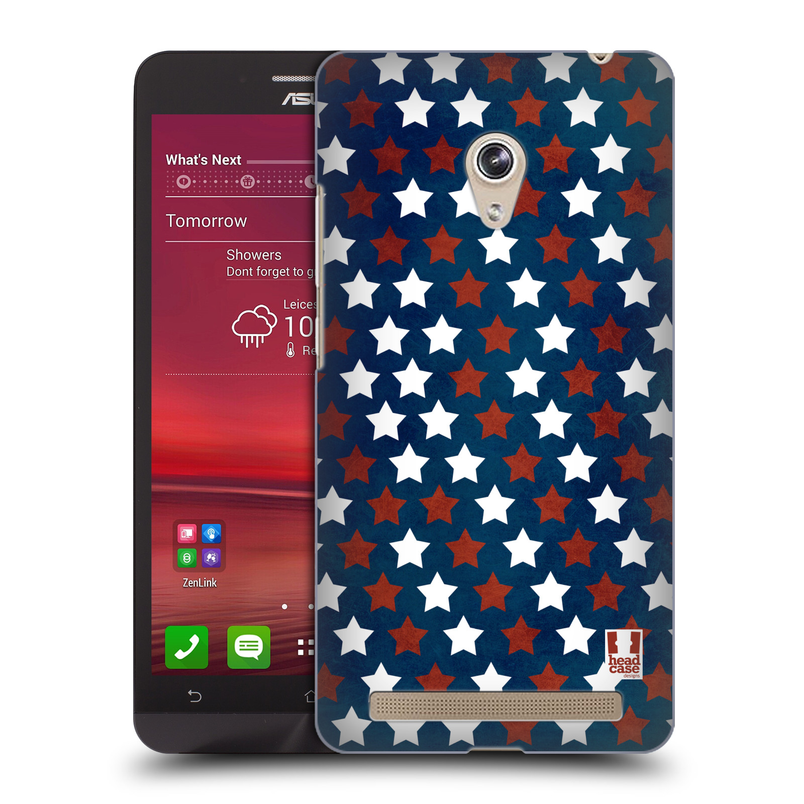HEAD CASE plastový obal na mobil Asus Zenfone 6 vzor USA VLAJKA HVĚZDY V MODRÉM