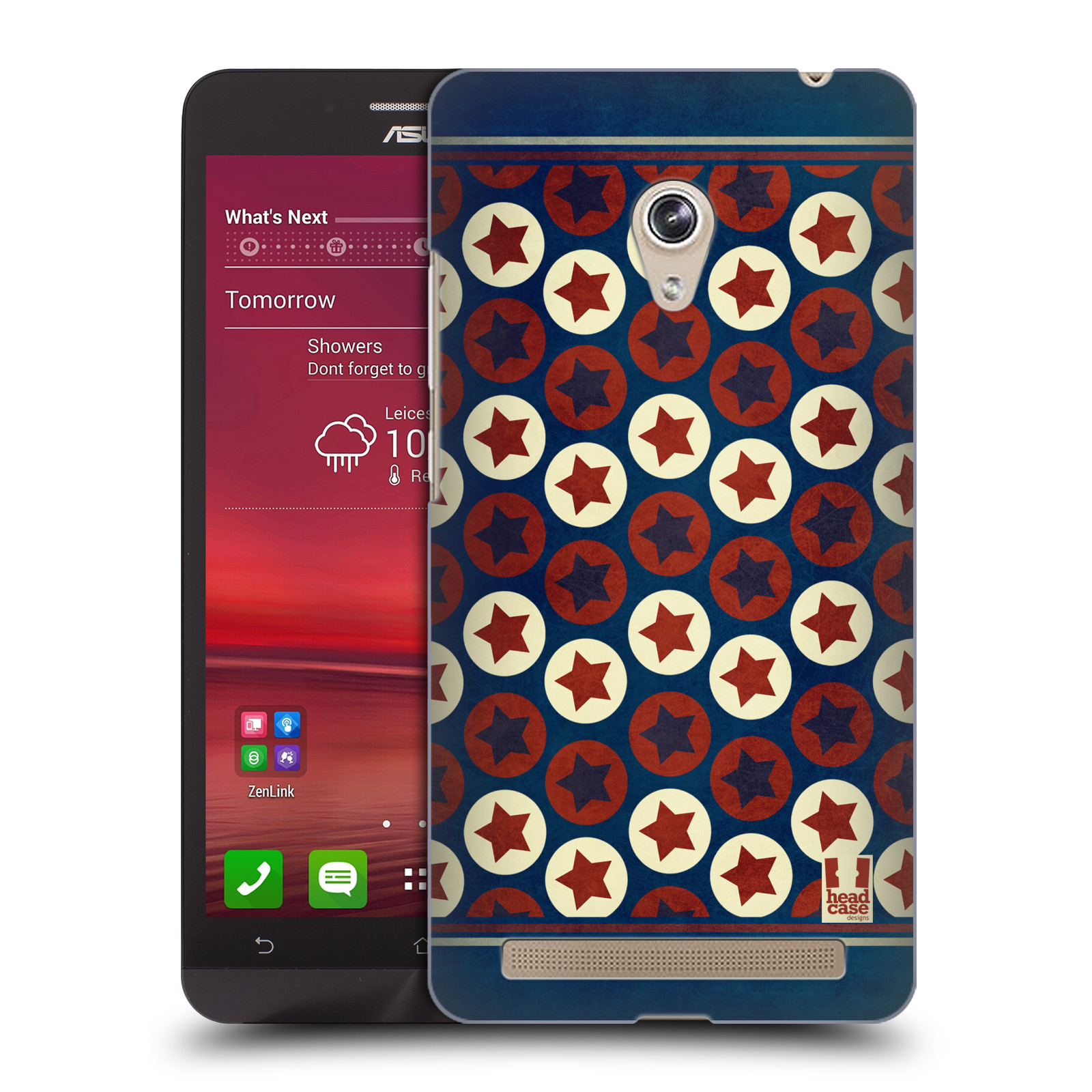 HEAD CASE plastový obal na mobil Asus Zenfone 6 vzor USA VLAJKA KRUHY A HVĚZDY