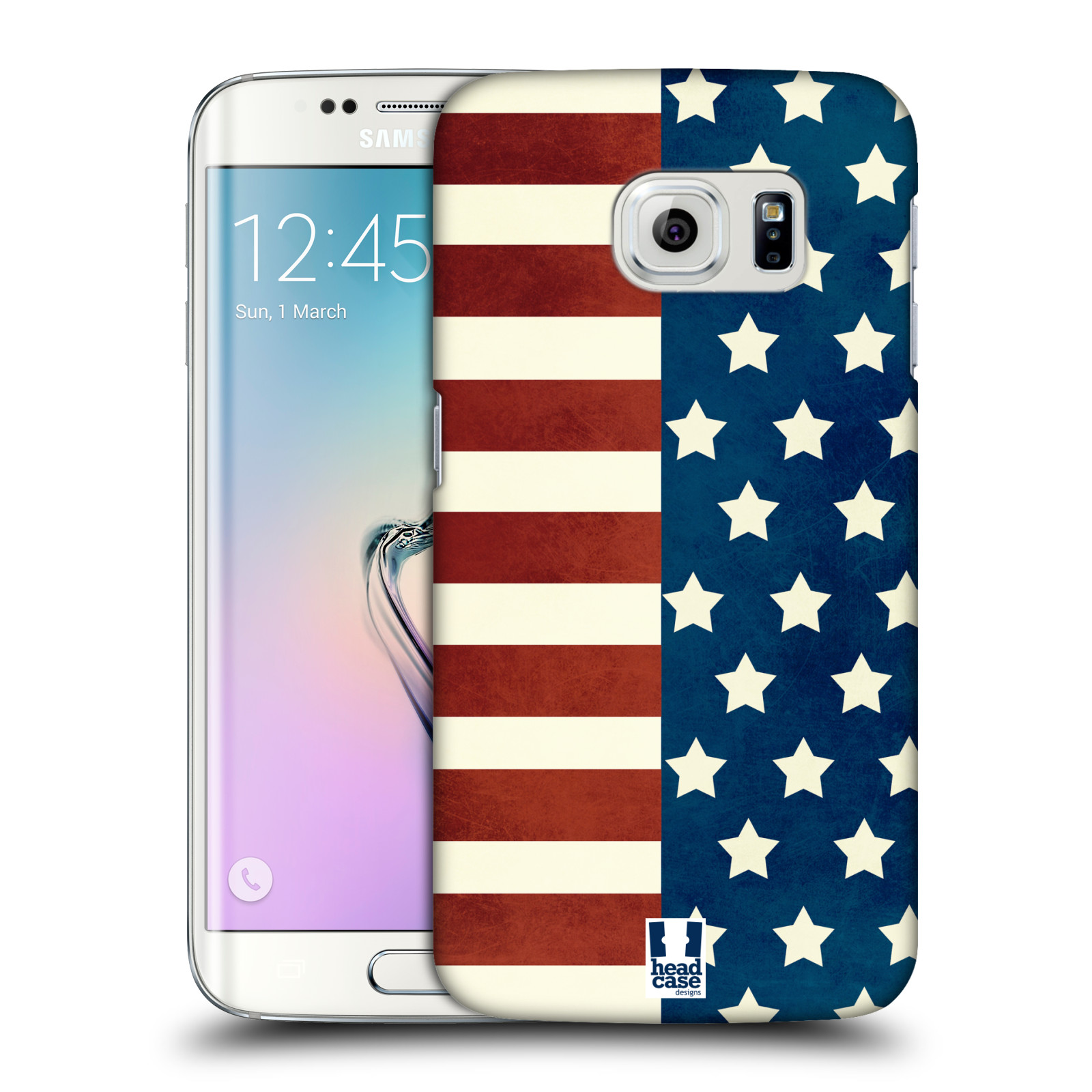 HEAD CASE plastový obal na mobil SAMSUNG Galaxy S6 EDGE (G9250, G925, G925F) vzor USA VLAJKA HVĚZDY A PRUHY