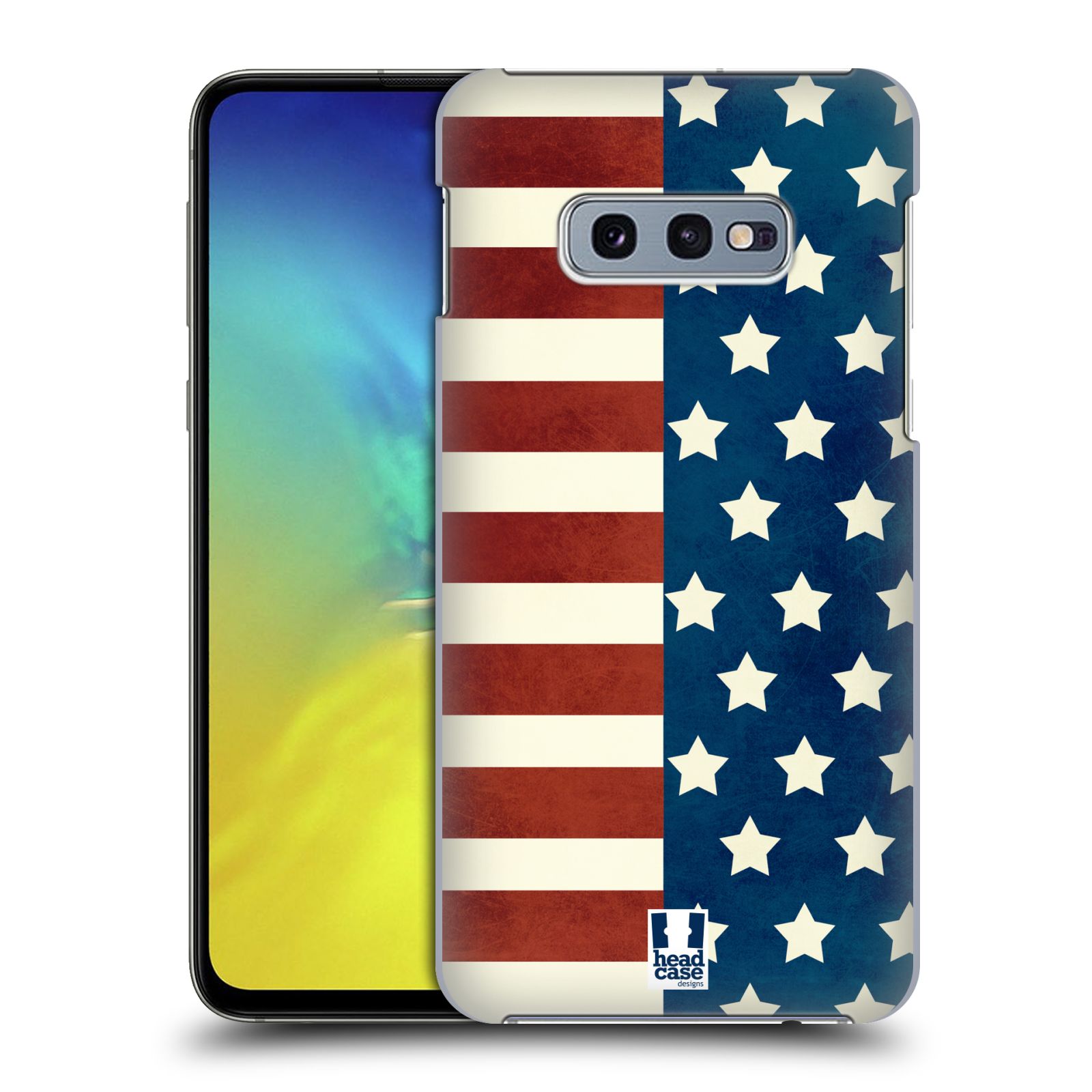 Pouzdro na mobil Samsung Galaxy S10e - HEAD CASE - vzor USA VLAJKA HVĚZDY A PRUHY