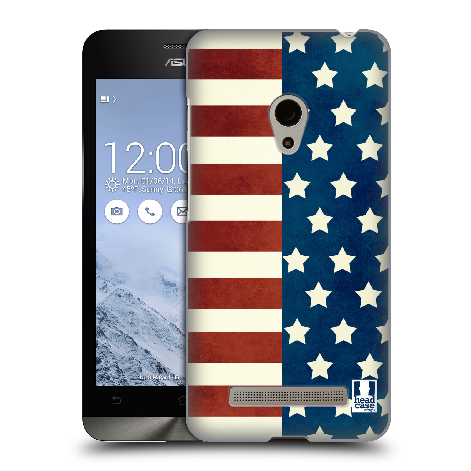 HEAD CASE plastový obal na mobil Asus Zenfone 5 vzor USA VLAJKA HVĚZDY A PRUHY