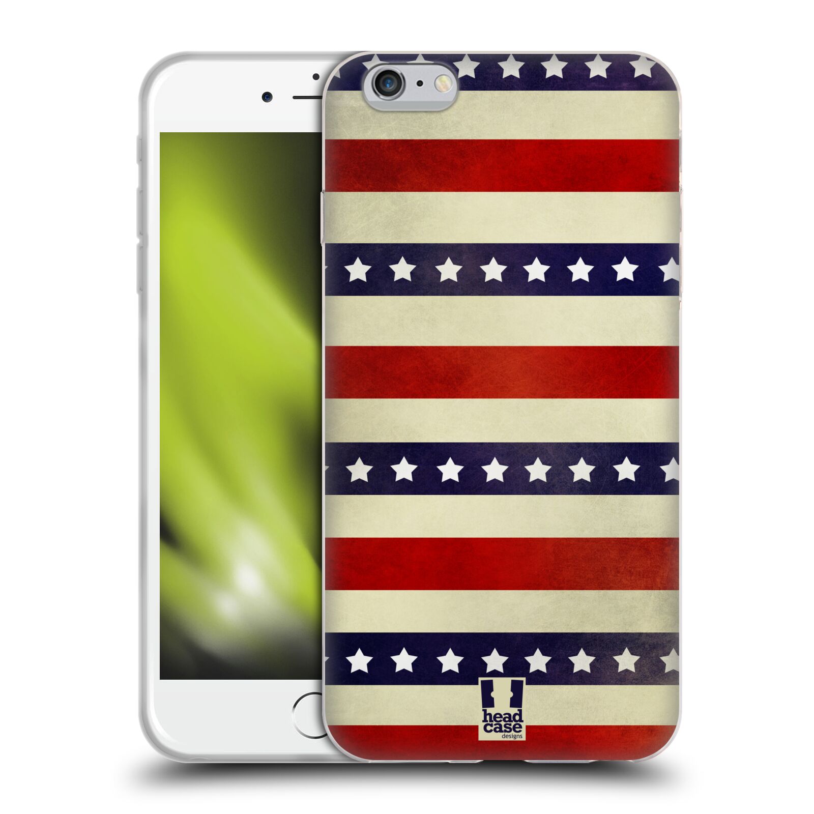 HEAD CASE silikonový obal na mobil Apple Iphone 6 PLUS/ 6S PLUS vzor USA VLAJKA 3 RUDÉ PRUHY