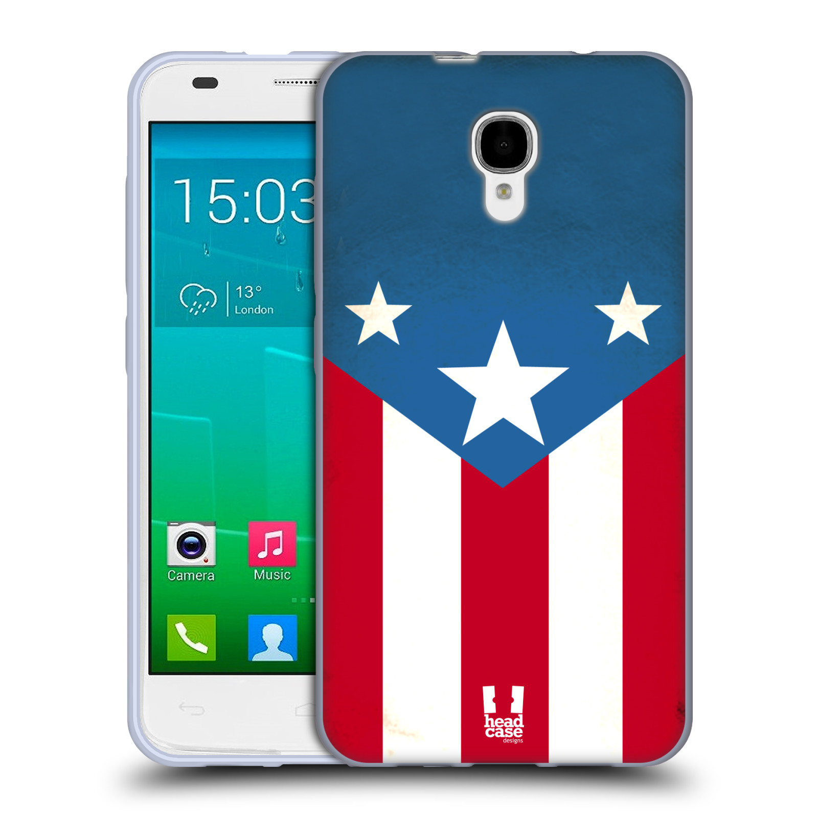 HEAD CASE silikonový obal na mobil Alcatel Idol 2 S OT-6050 vzor Americká pýcha VLAJKA