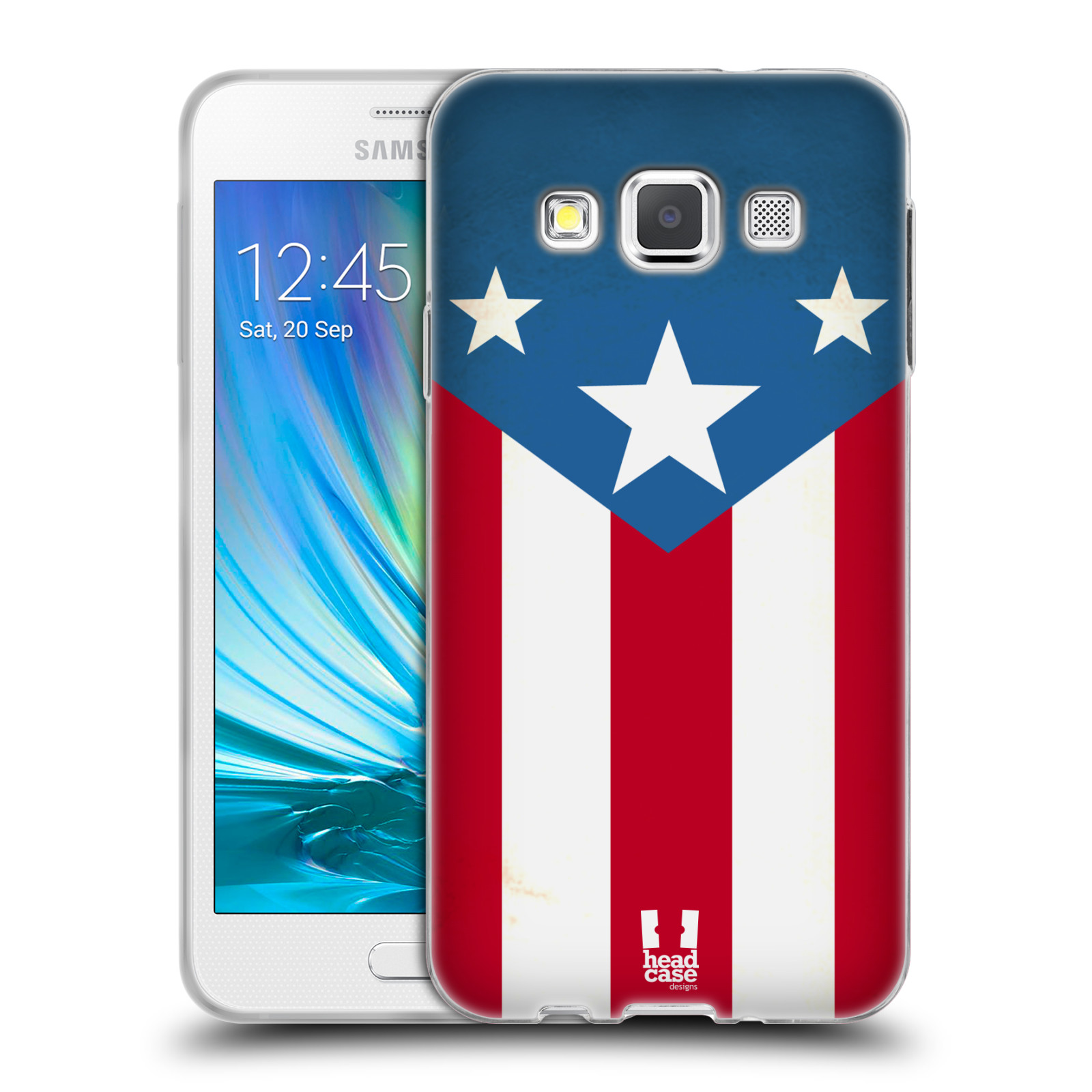 HEAD CASE silikonový obal na mobil Samsung Galaxy A3 vzor Americká pýcha VLAJKA