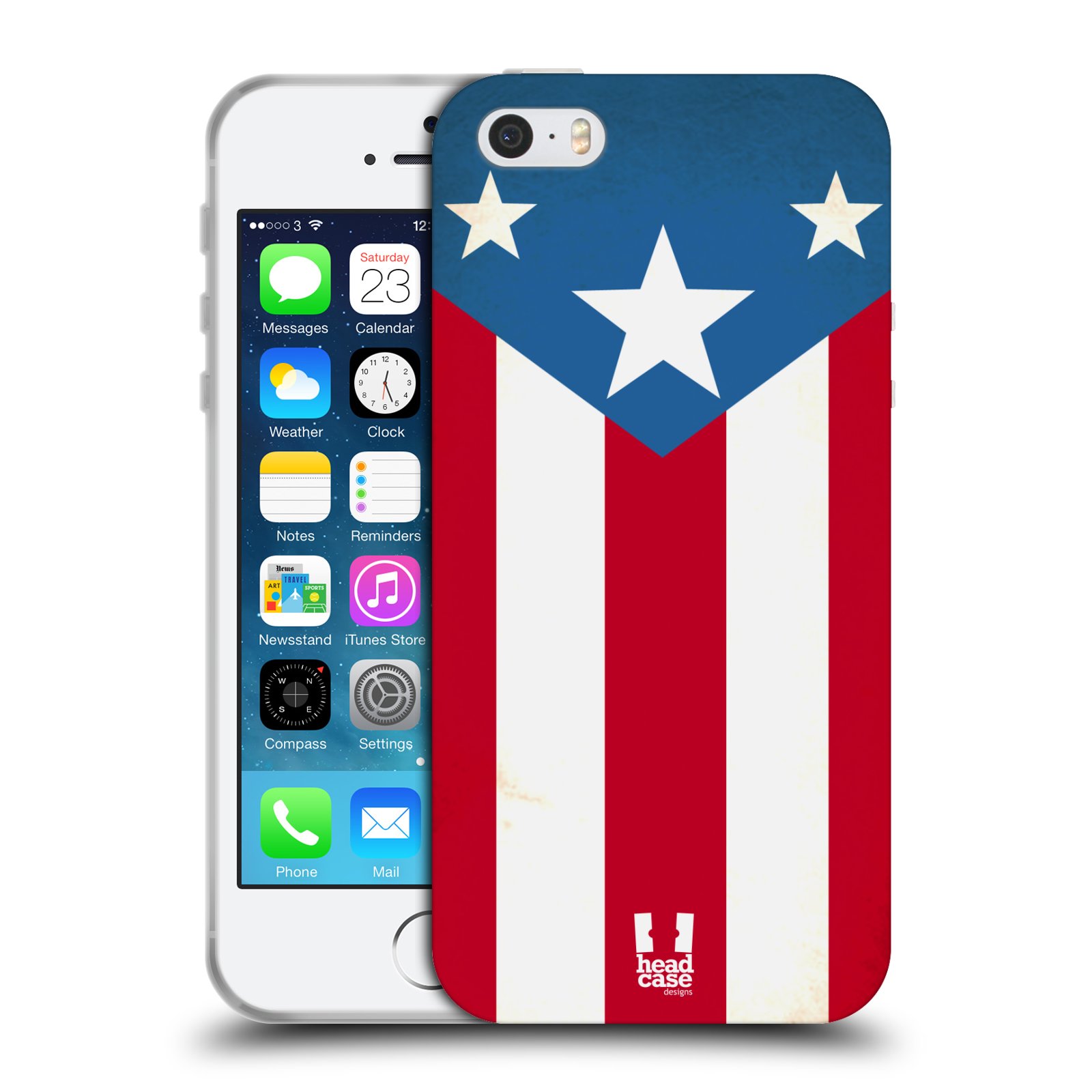 HEAD CASE silikonový obal na mobil Apple Iphone 5/5S vzor Americká pýcha VLAJKA