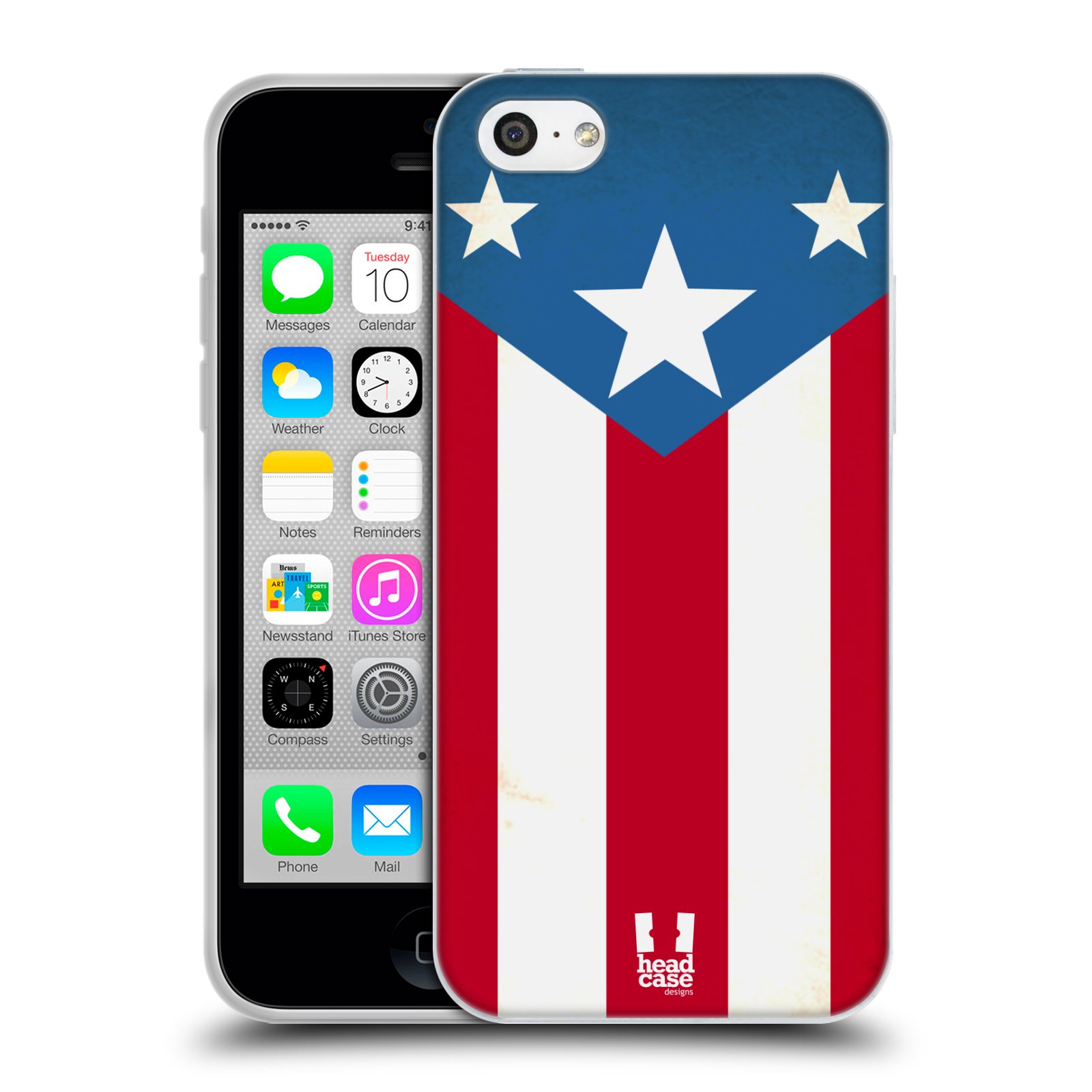HEAD CASE silikonový obal na mobil Apple Iphone 5C vzor Americká pýcha VLAJKA