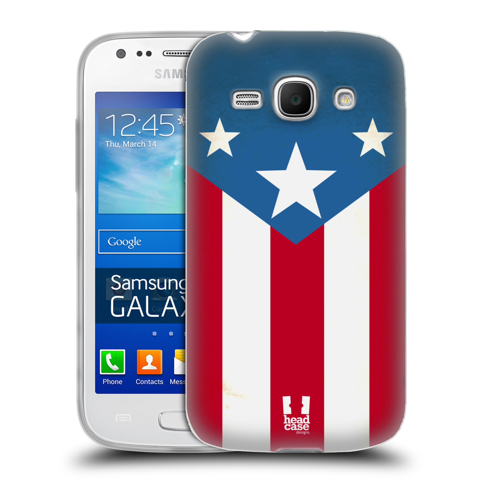 HEAD CASE silikonový obal na mobil Samsung Galaxy Ace 3 vzor Americká pýcha VLAJKA
