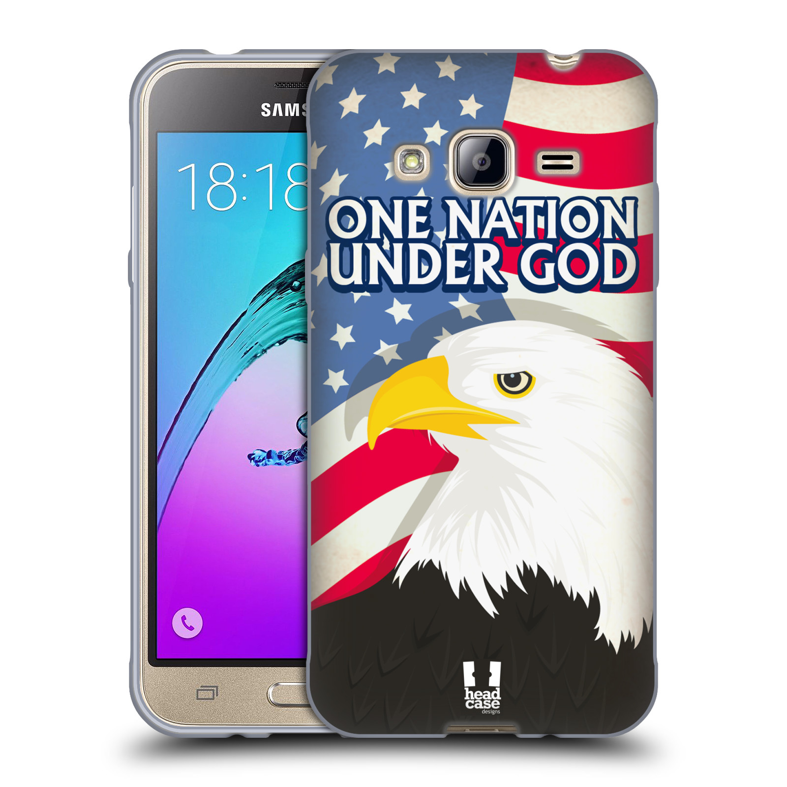 HEAD CASE silikonový obal na mobil Samsung Galaxy J3, J3 2016 vzor Americká pýcha OREL